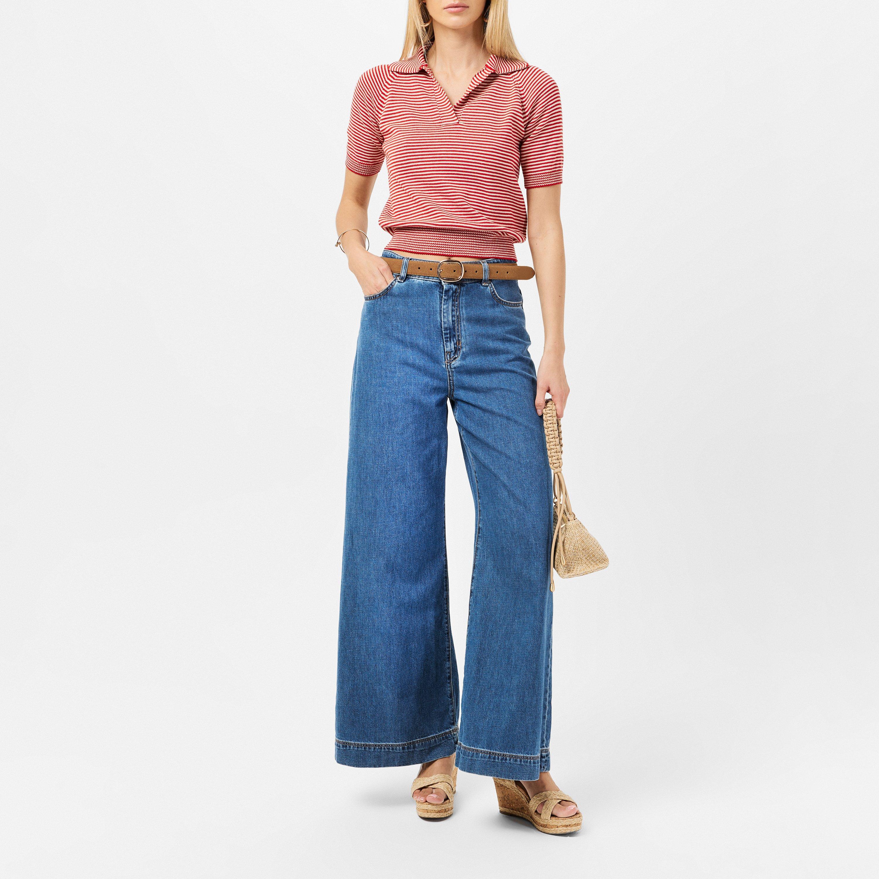 Blu - Weekend Max Mara - Women's Relaxed Wide Leg Jeans - 6