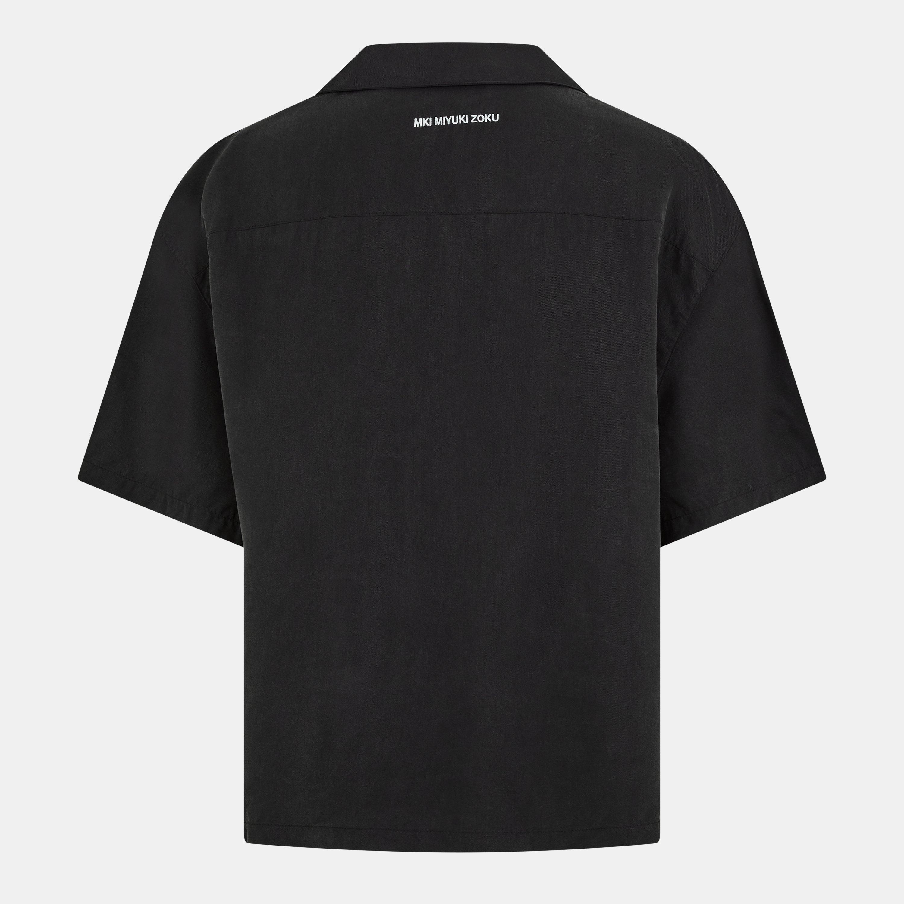 Black - MKI MIYUKI ZOKU - Men's Cupro Short-Sleeve Bowling Shirt - 2