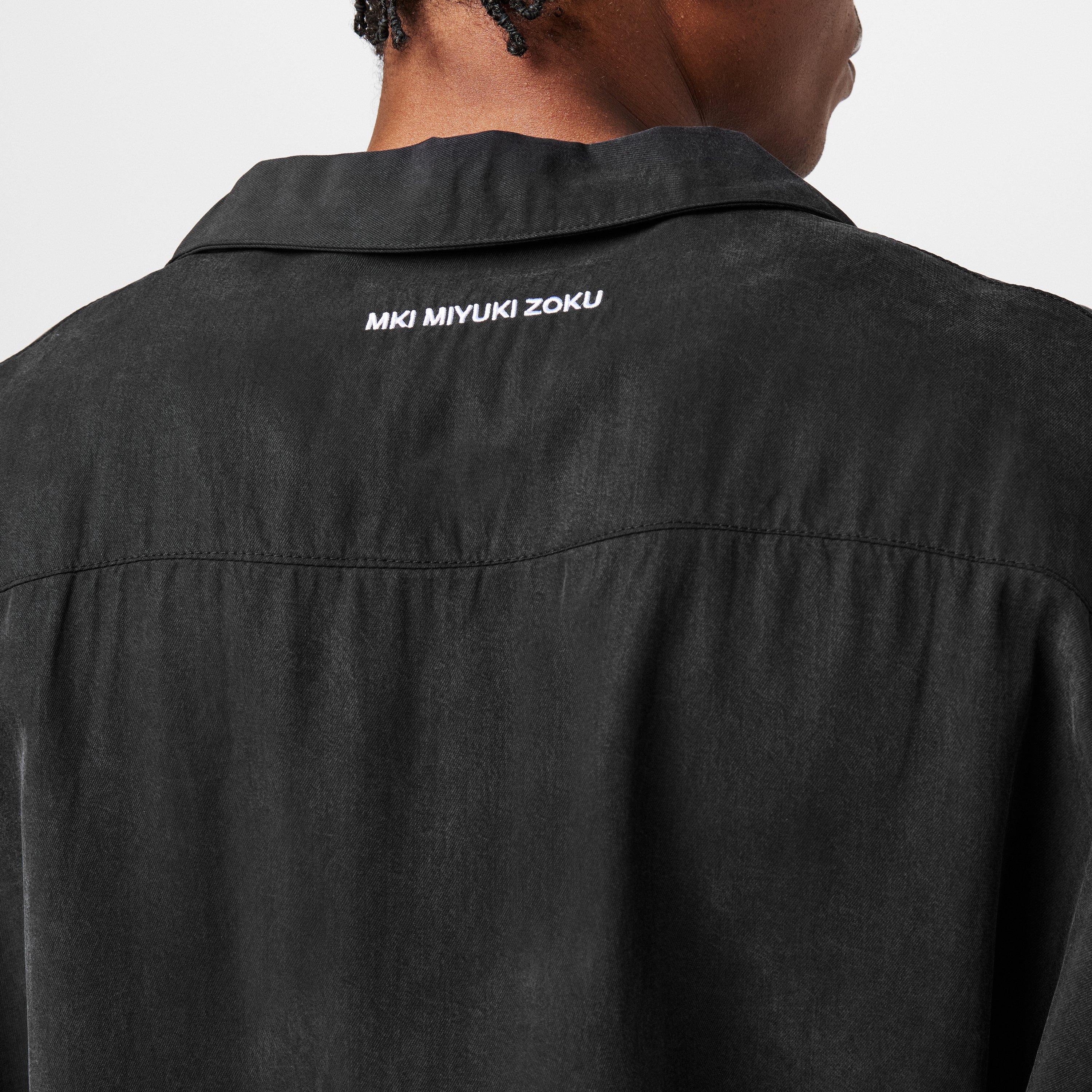 Black - MKI MIYUKI ZOKU - Men's Cupro Short-Sleeve Bowling Shirt - 5