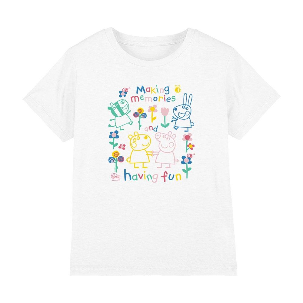 White - Peppa Pig - Peppa Pig Fun Friends Outline T-Shirt White - 1
