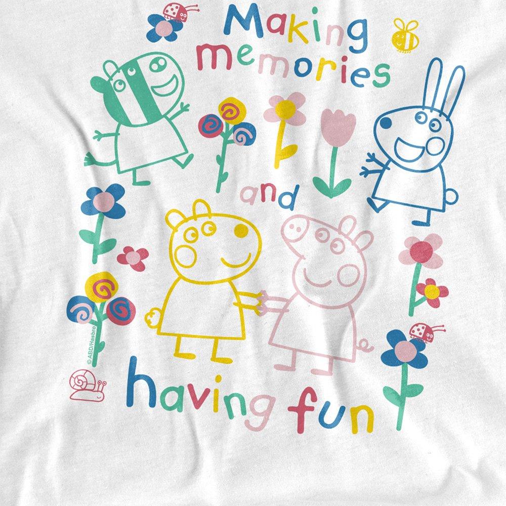 White - Peppa Pig - Peppa Pig Fun Friends Outline T-Shirt White - 2
