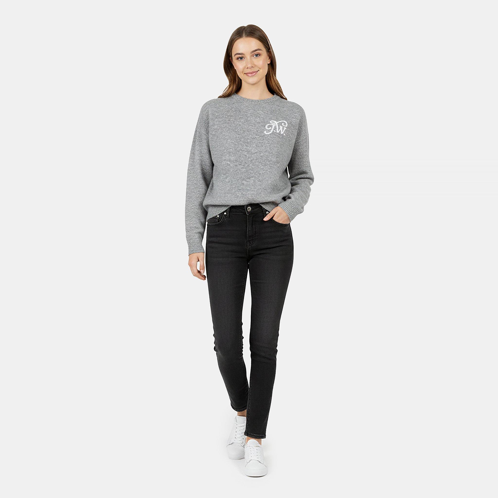 Grey Marl - Jack Wills - Initial Long Sleeve Oversized Fit Crew Neck Jumper - 5
