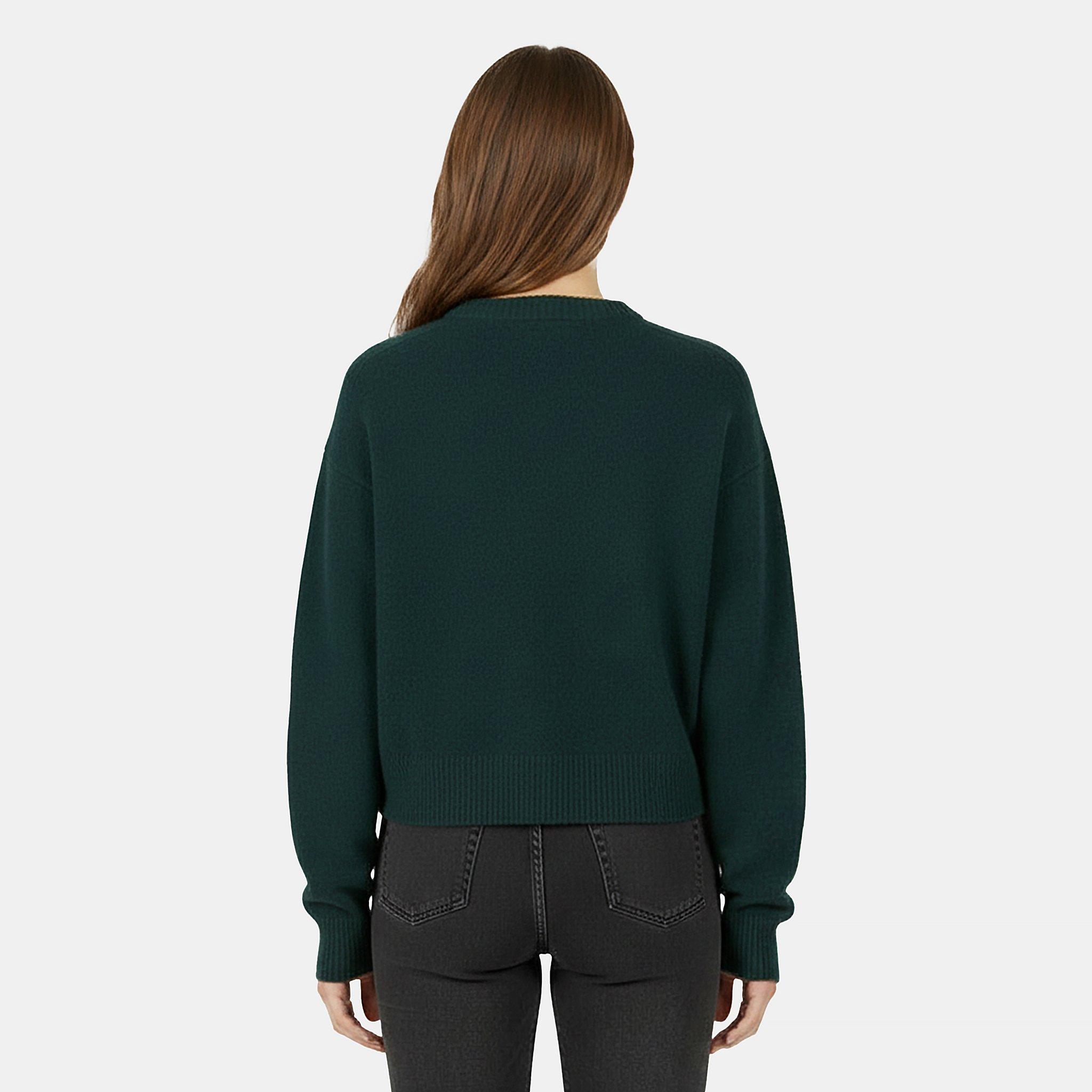 Dark Pine - Jack Wills - Men's Initial Long Sleeve Oversized Fit Crew Neck Jumper - 4
