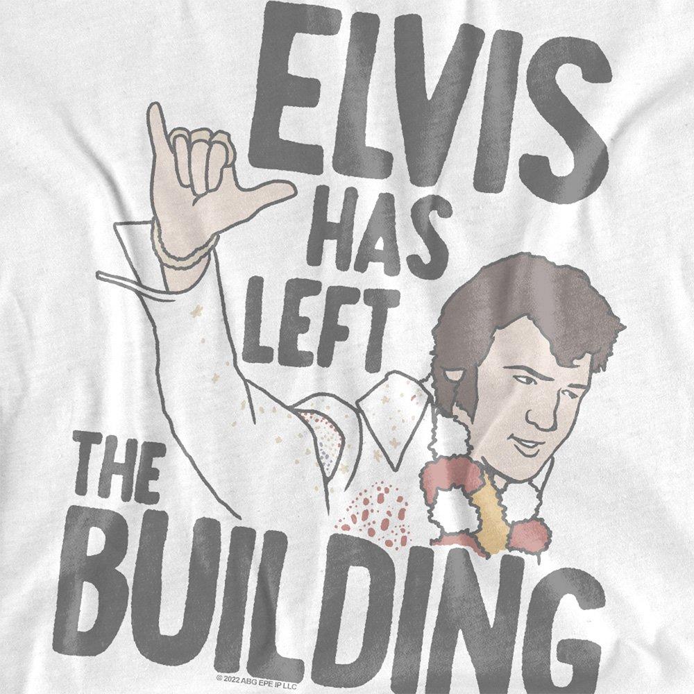 White - Elvis Presley - Elvis Has Left The Building Kids T-Shirt White - 2