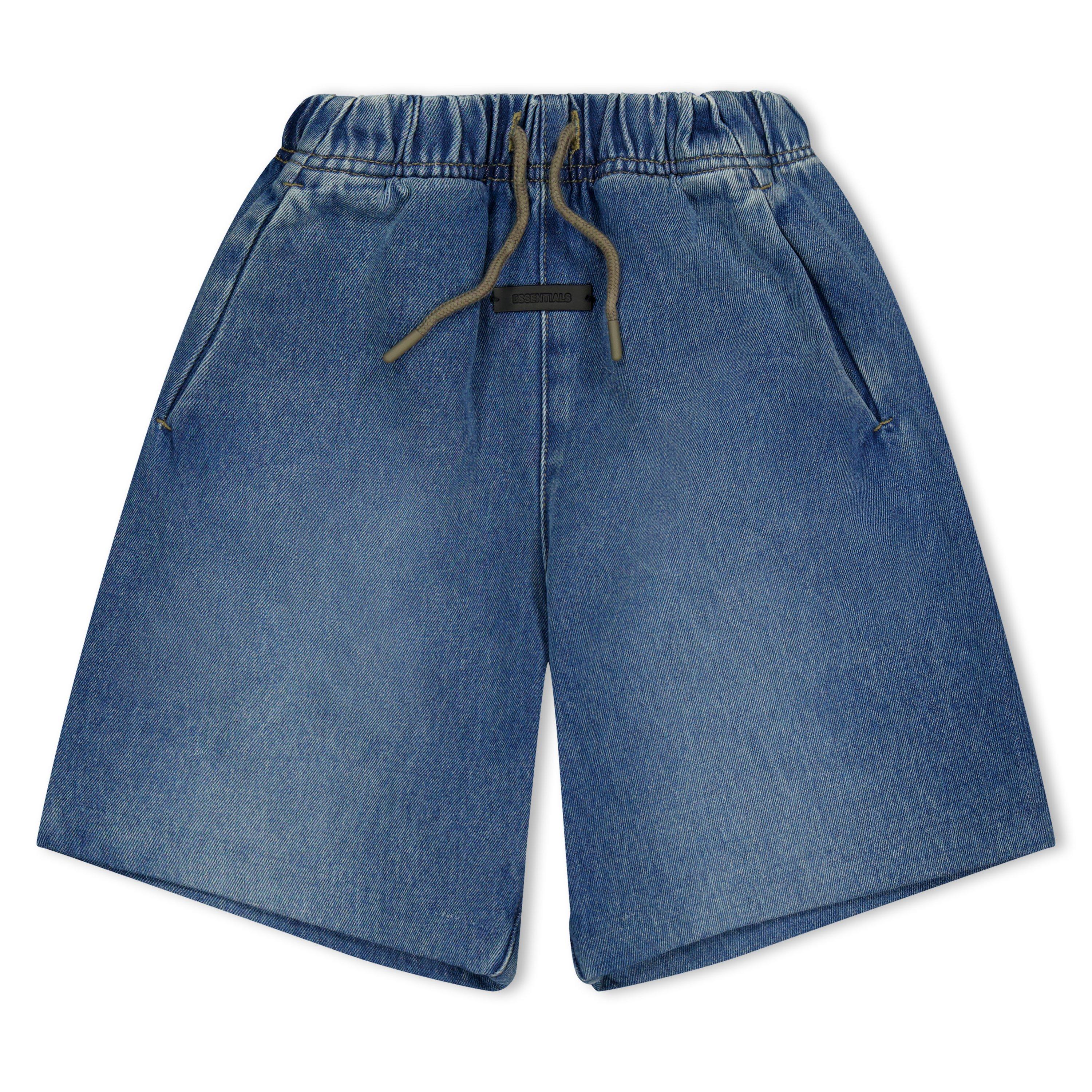 Medium Wash - Fear Of God Essentials - Kids' Lounge Fleece Jogger Shorts - 1