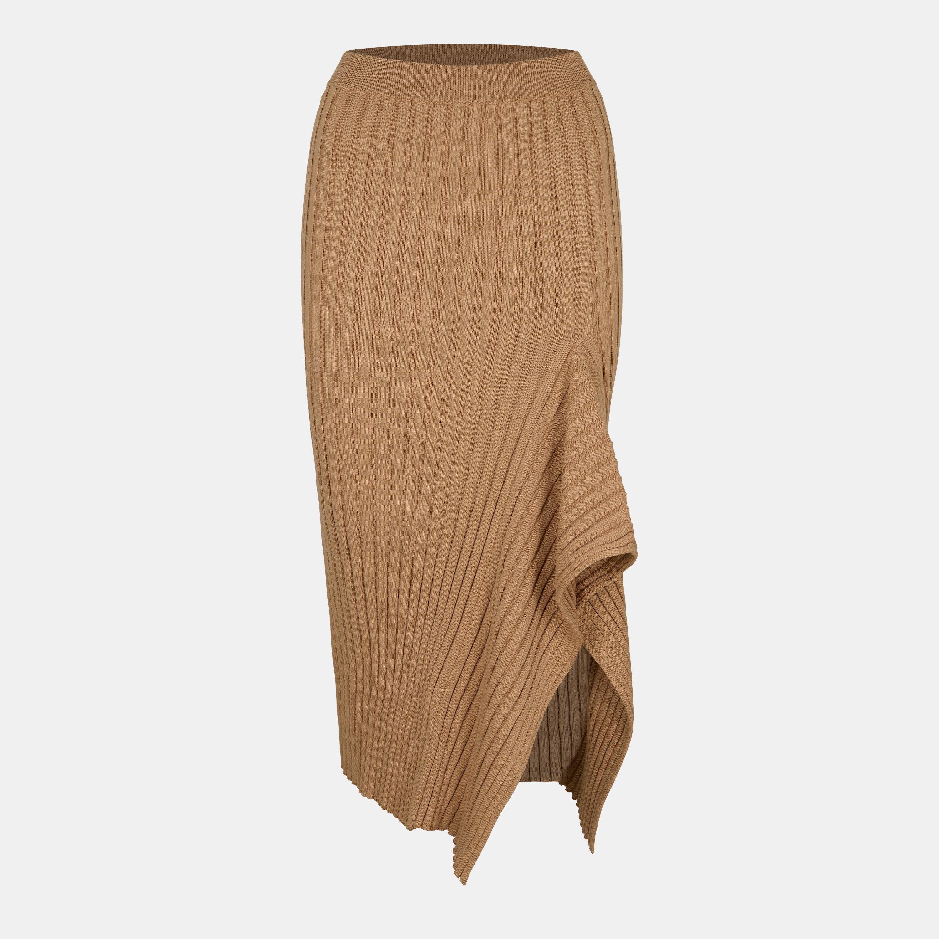 Caramel - Stella McCartney - Women's Ribbed Midi Skirt - 1