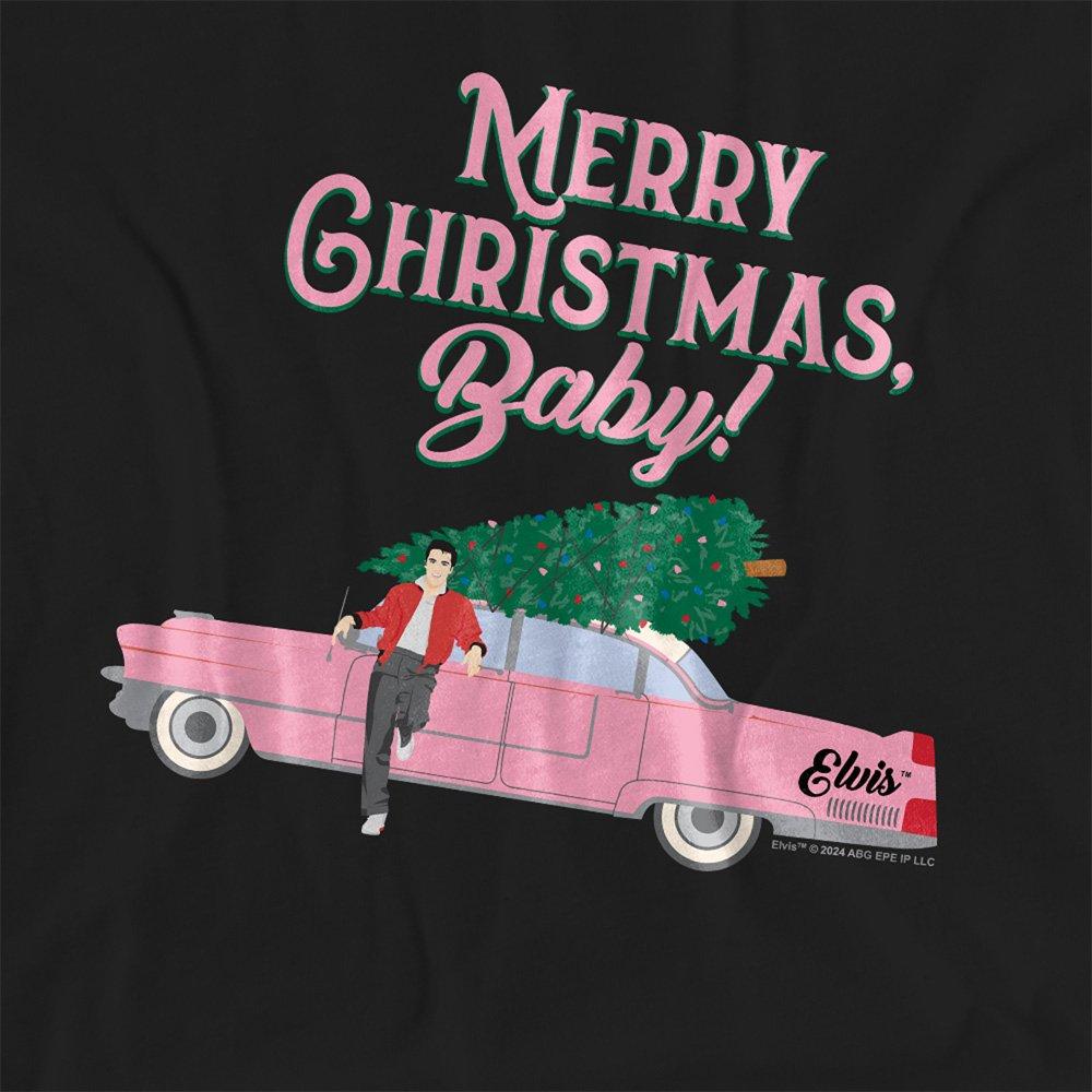 Black - Elvis Presley - Elvis Merry Christmas Baby T Shirt Black - 2