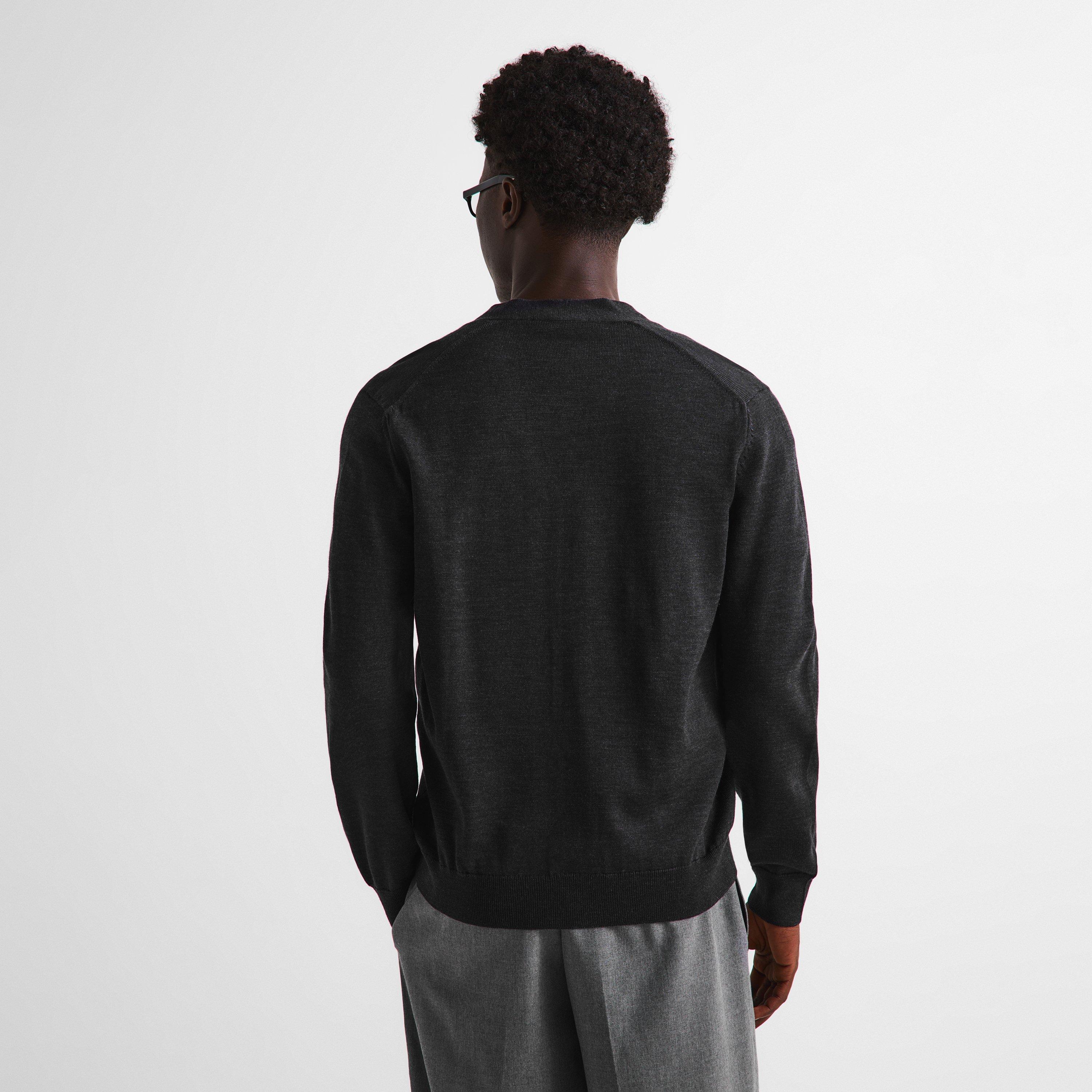 Anthracite - Maison Kitsune - Men's Double Fox Hooded Cardigan - 4