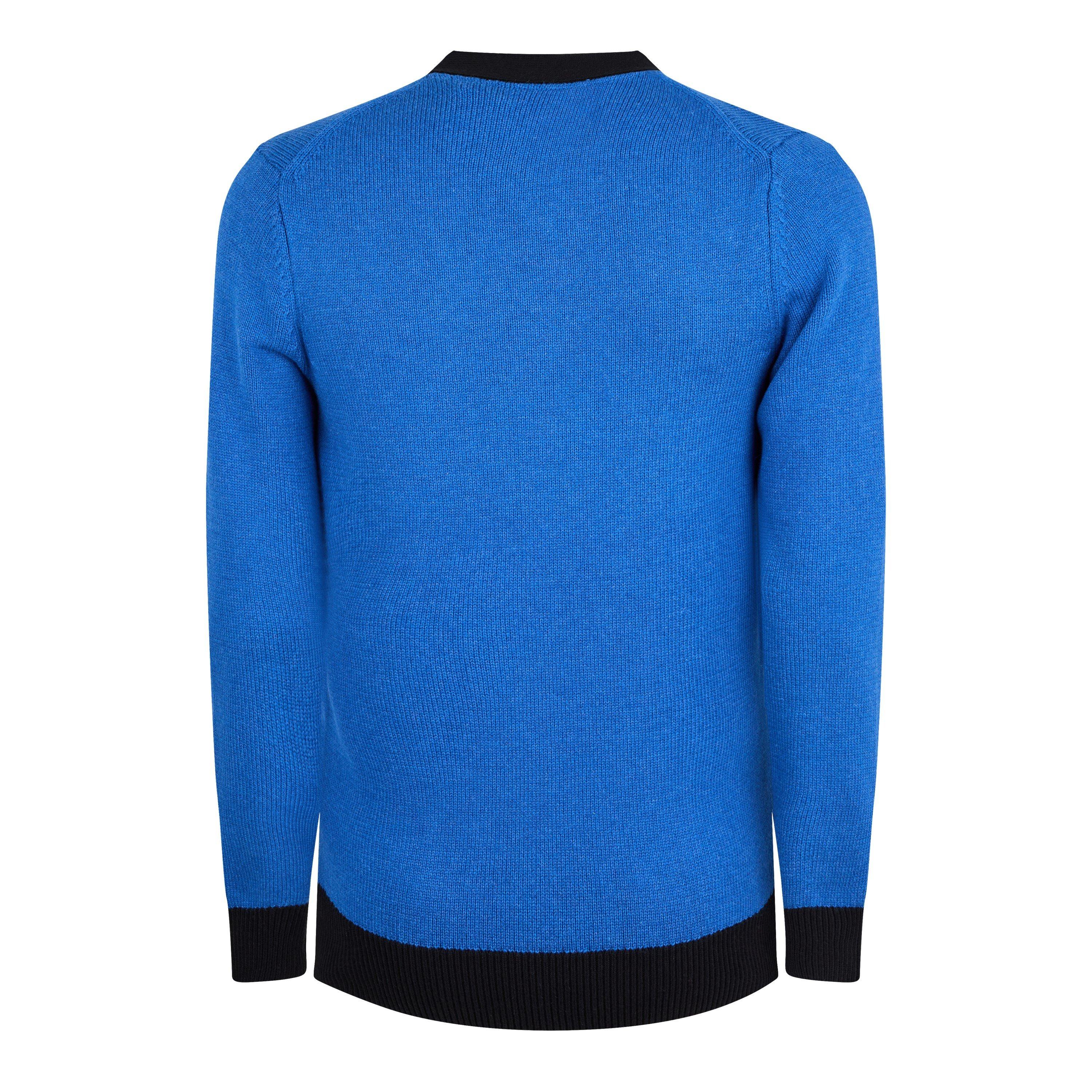 Bright Blue Mrl - Lyle and Scott - and Scott Block Cardigan Mens - 2