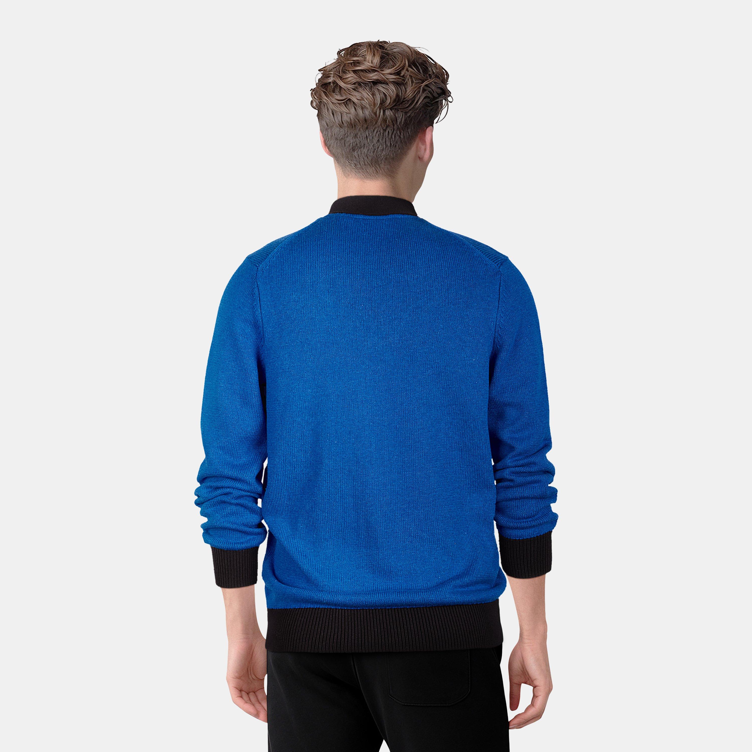 Bright Blue Mrl - Lyle and Scott - and Scott Block Cardigan Mens - 4