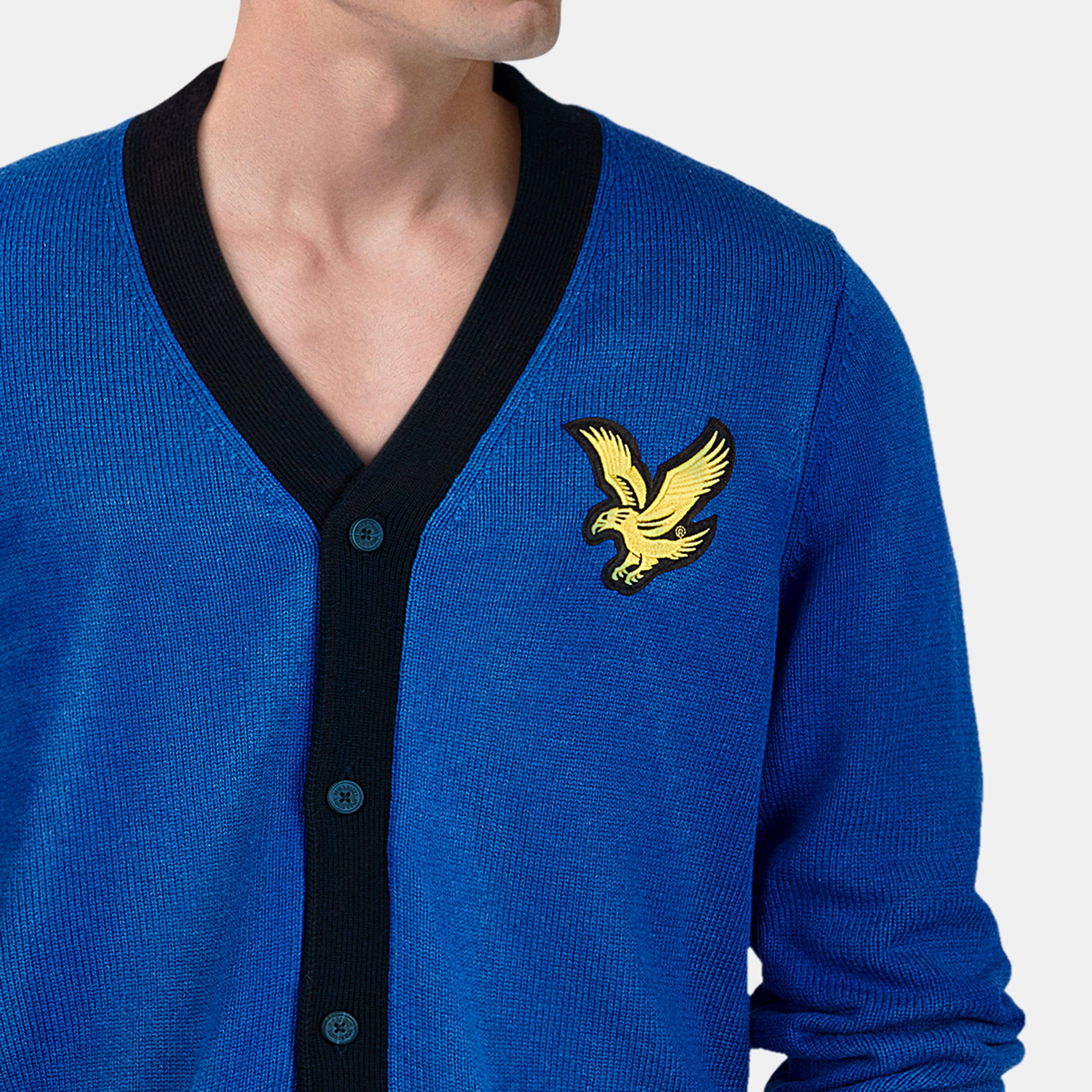 Bright Blue Mrl - Lyle and Scott - and Scott Block Cardigan Mens - 5