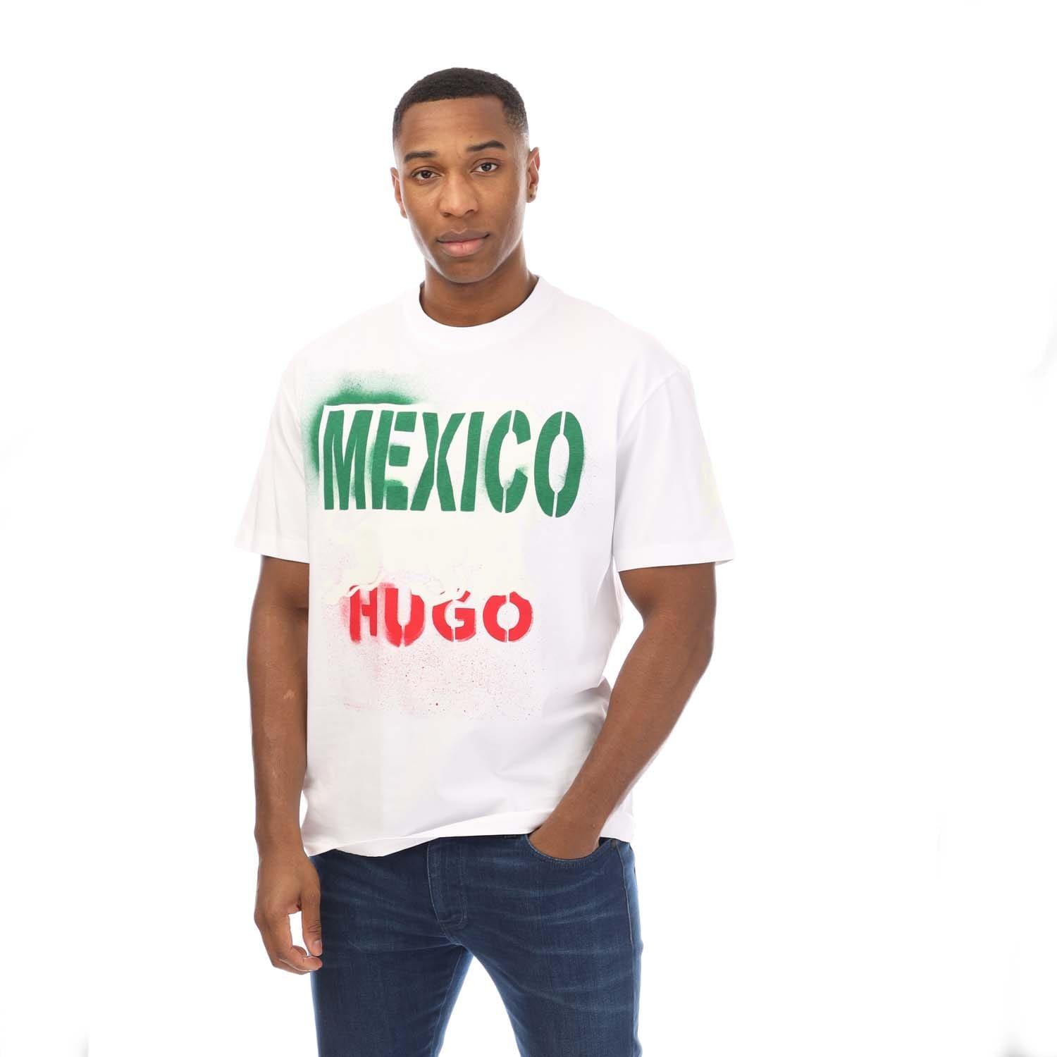 White - Hugo - Mexico Graphic T-Shirt - 1