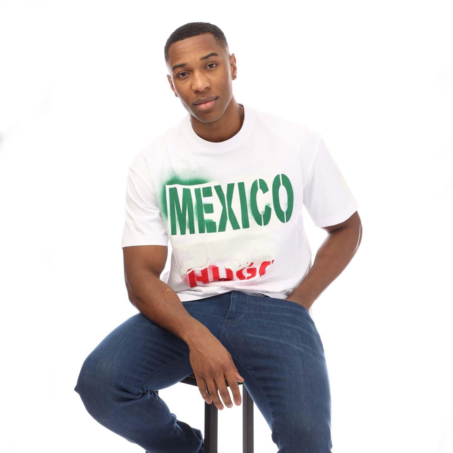 White - Hugo - Mexico Graphic T-Shirt - 4