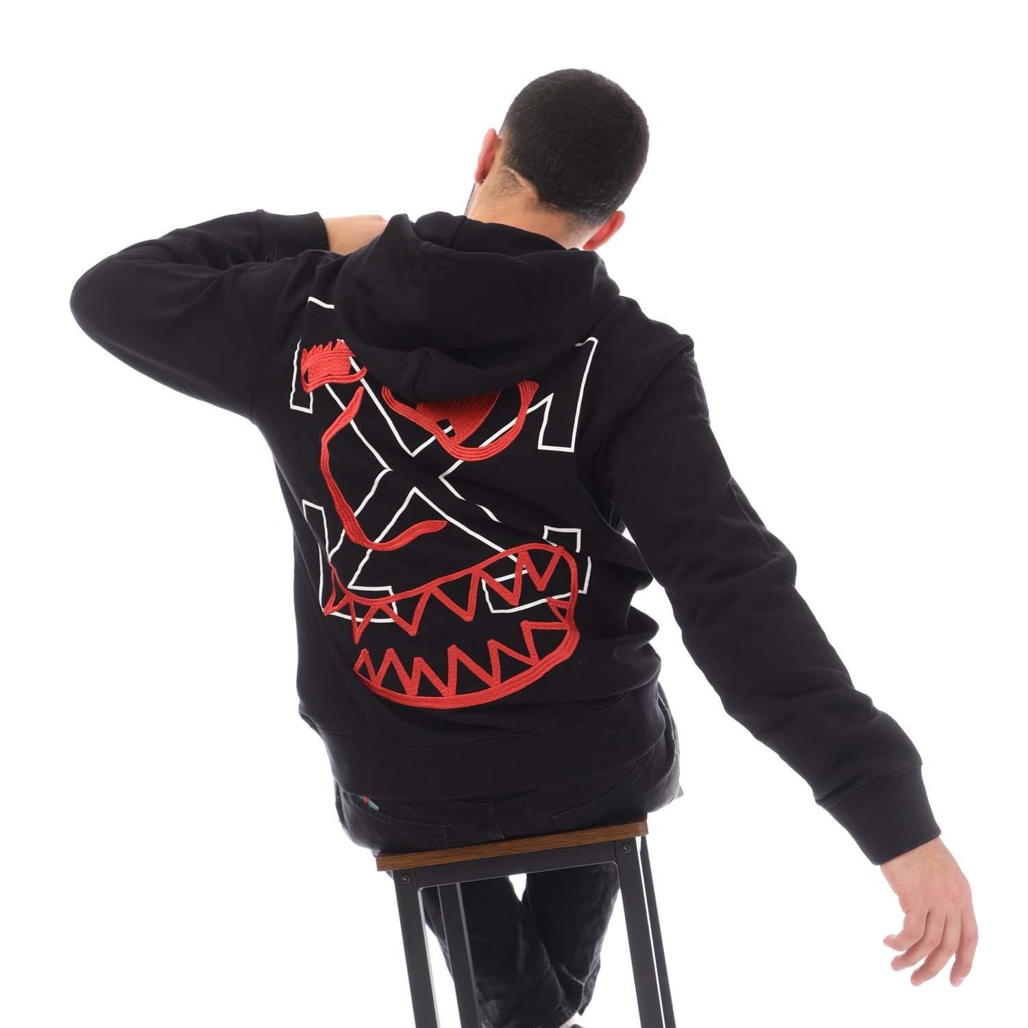 Black-White - Off White - Thick Monster Slim Hoodie - 4