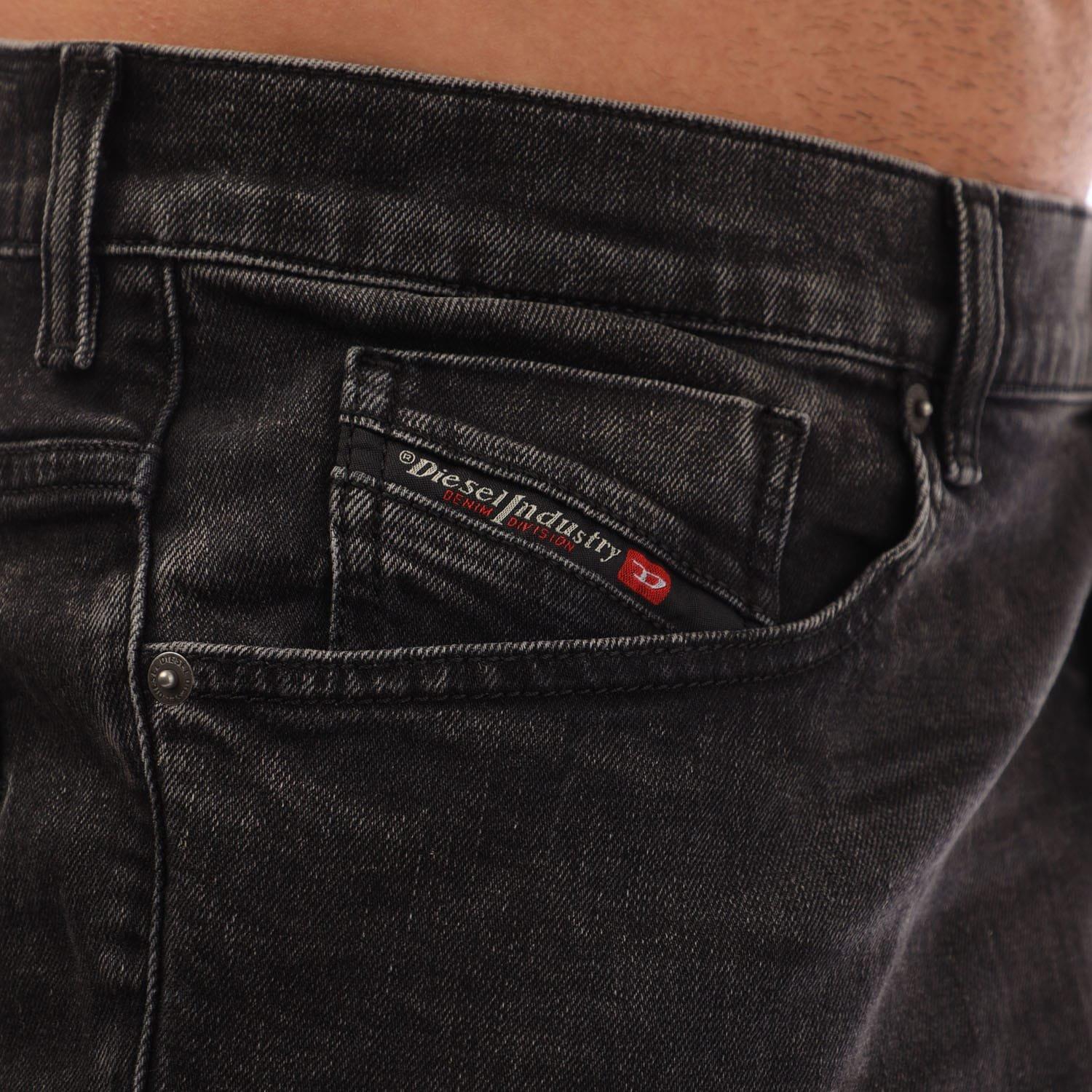 Black Grey - Diesel - 2005 D-Fining Regular-Fit Jeans - 5