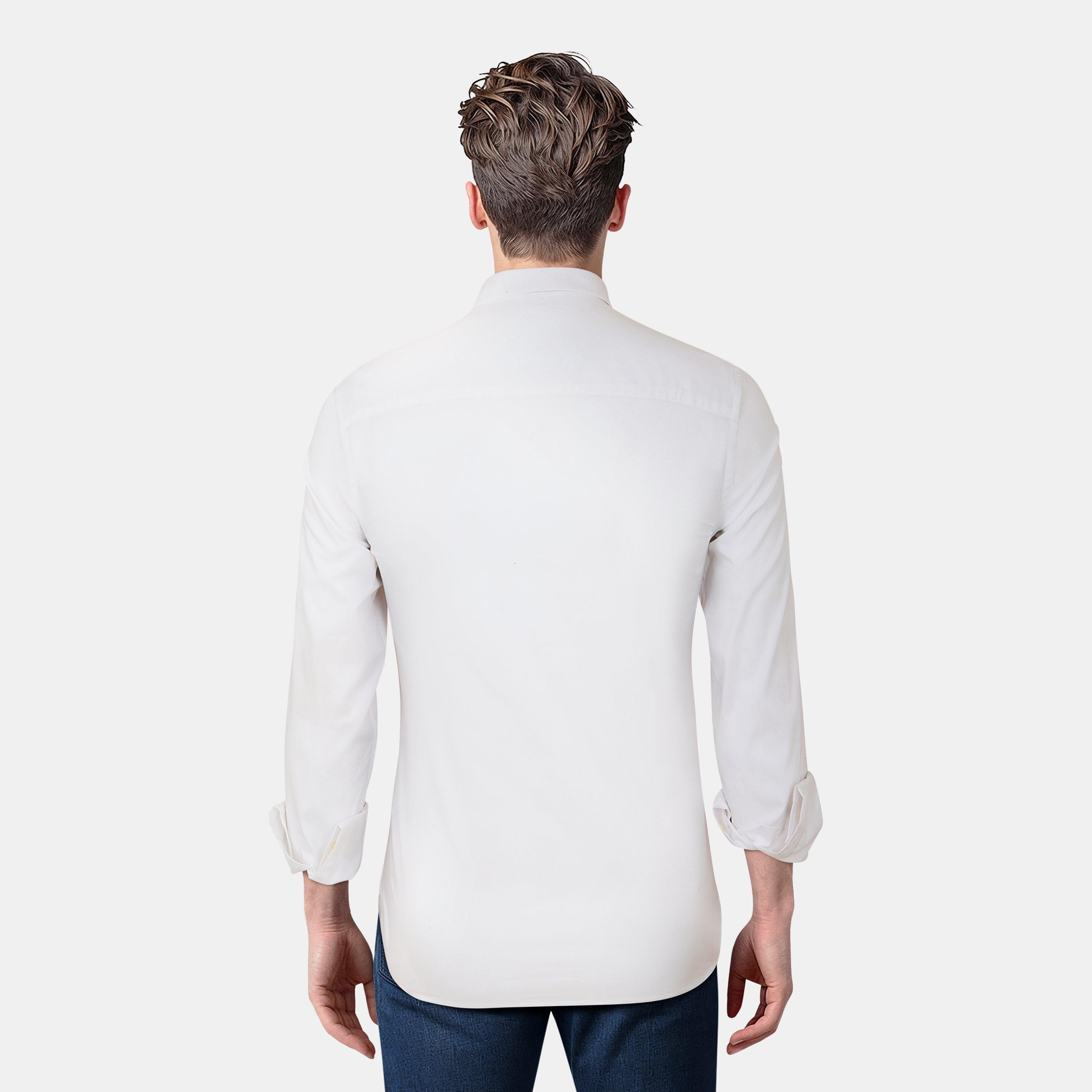 626 White - Lyle and Scott - Lyle and Scott Slim Fit Poplin Shirt Mens - 4