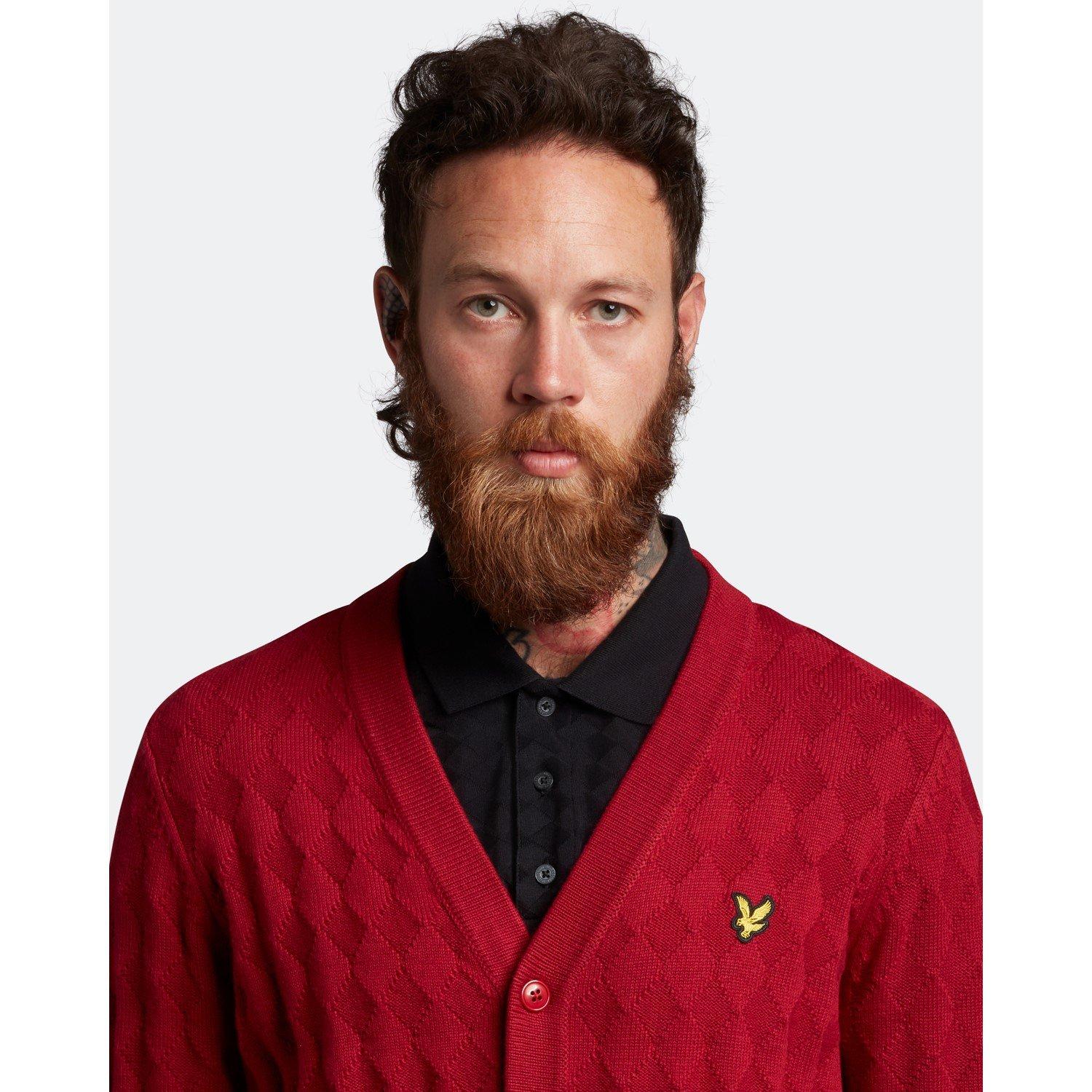 Tunnel Red - Lyle and Scott - Long-Sleeve Knitted Cardigan - 2