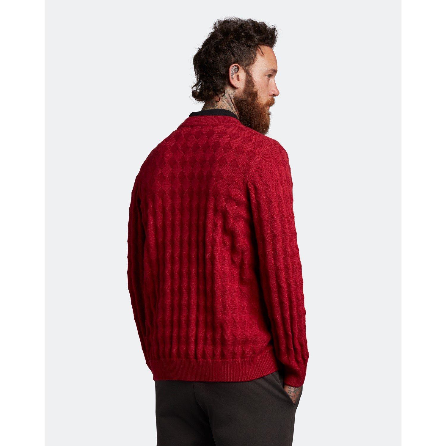 Tunnel Red - Lyle and Scott - Long-Sleeve Knitted Cardigan - 3