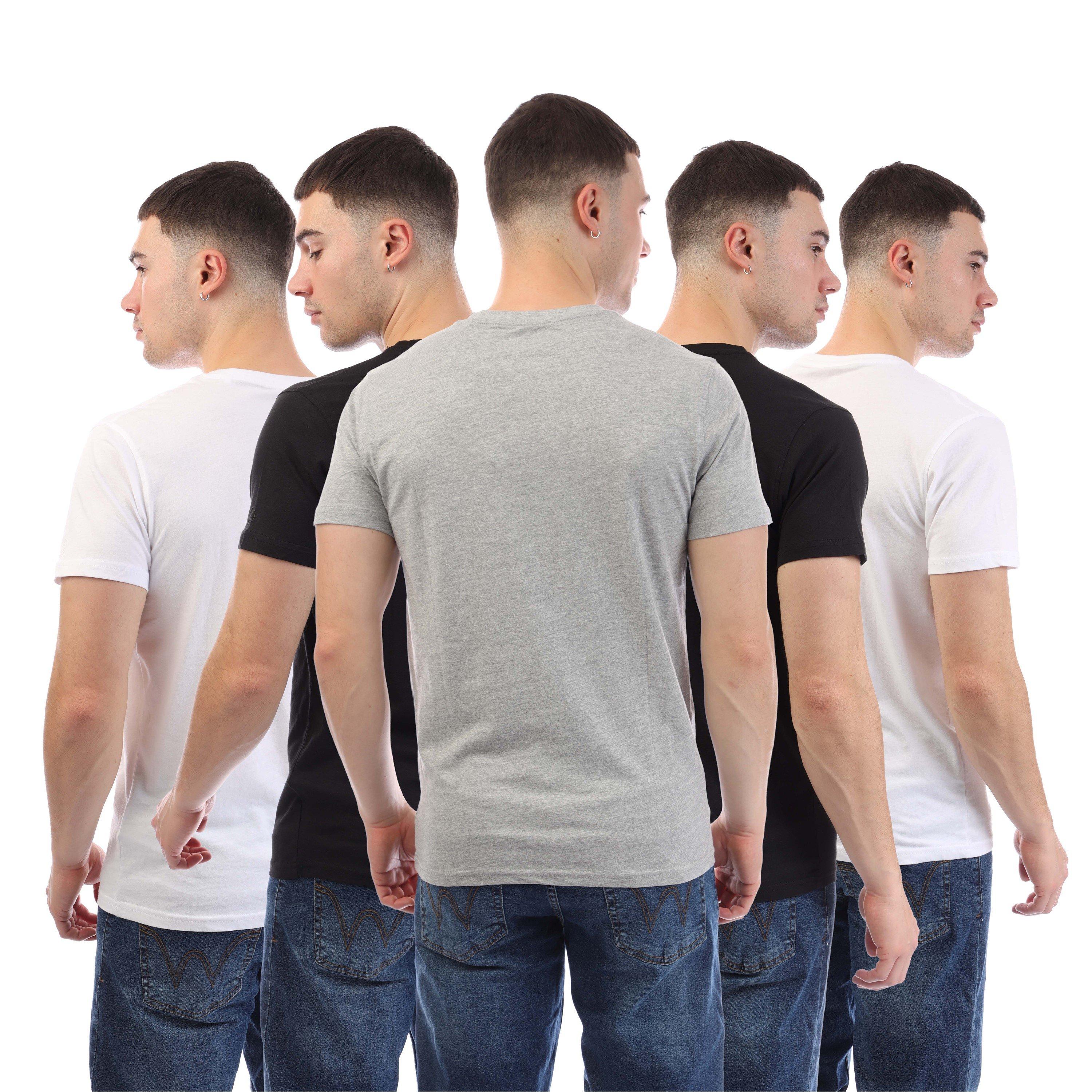 Multi Colour - Duck and Cover - Caplaz Print Sleeve 5 Pack T-Shirts - 2