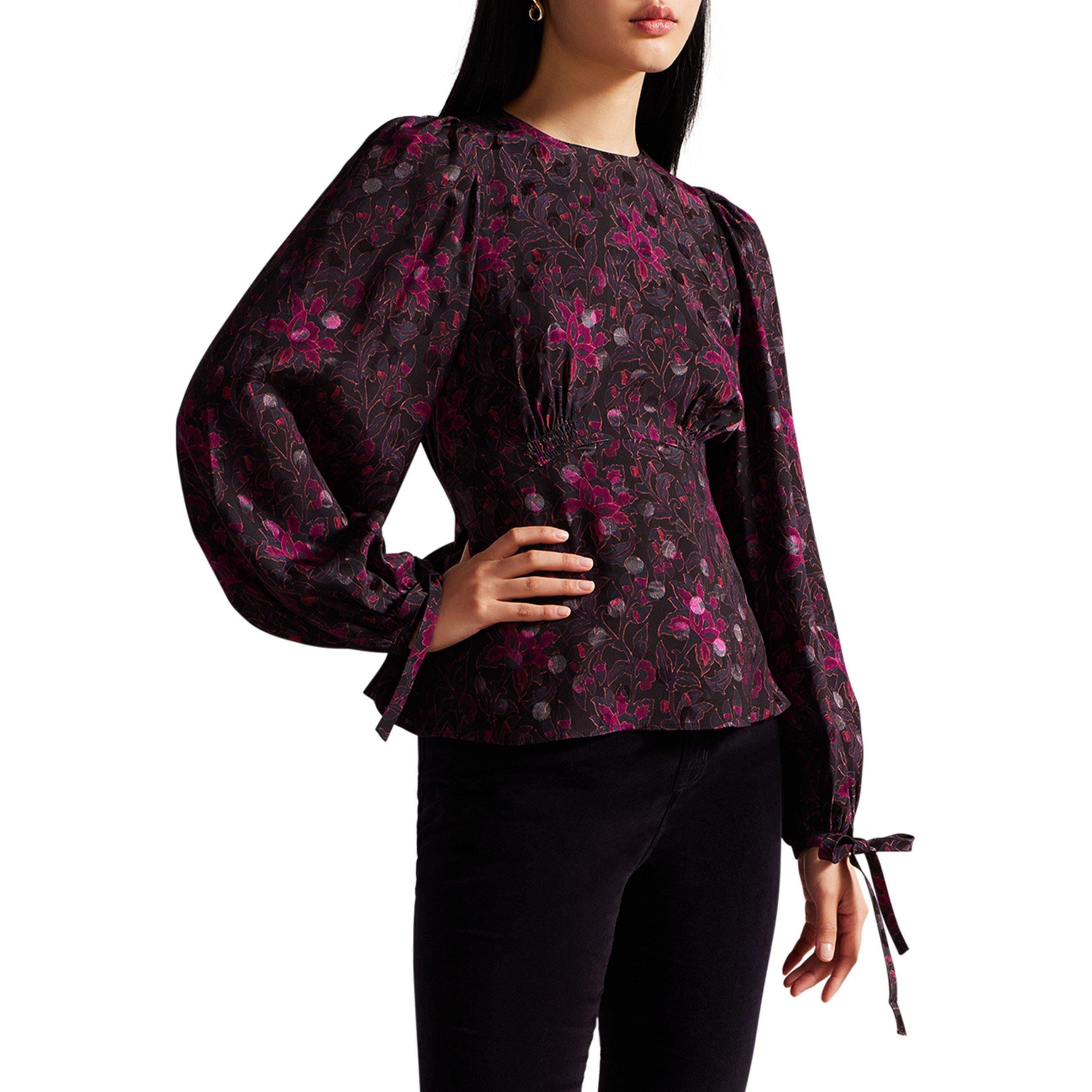 Black - Ted Baker - Terre Peplum Top - 3