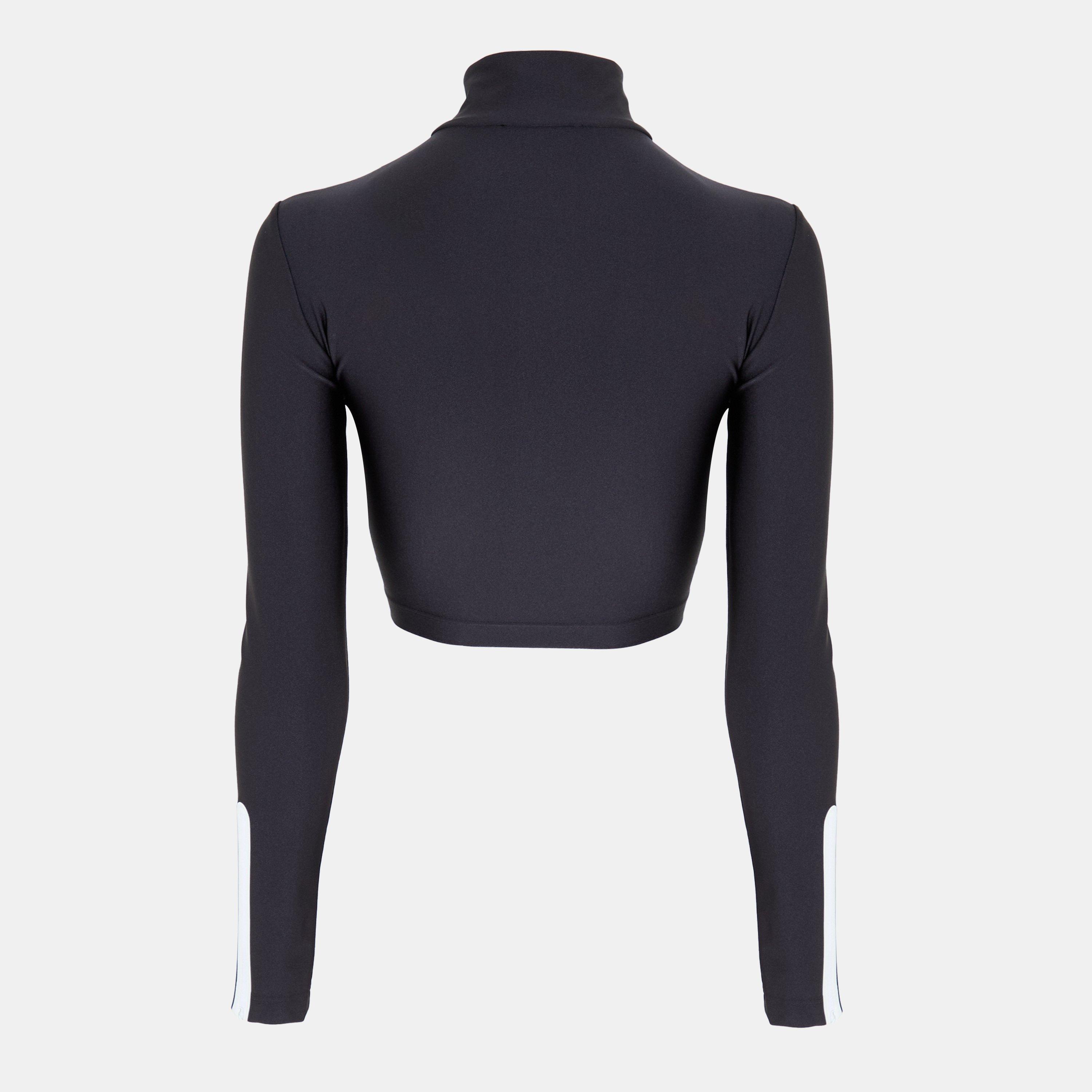 Black/White - Gucci - Women's Long Sleeve Cropped Crop Top - 2