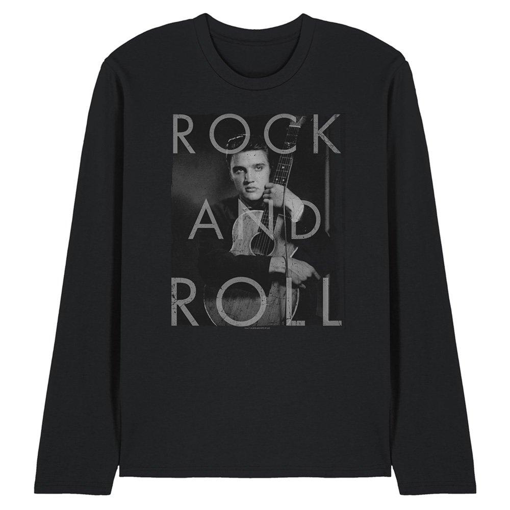 Black - Elvis Presley - Elvis Presley Rock And Roll Long Sleeve T-Shirt B - 1