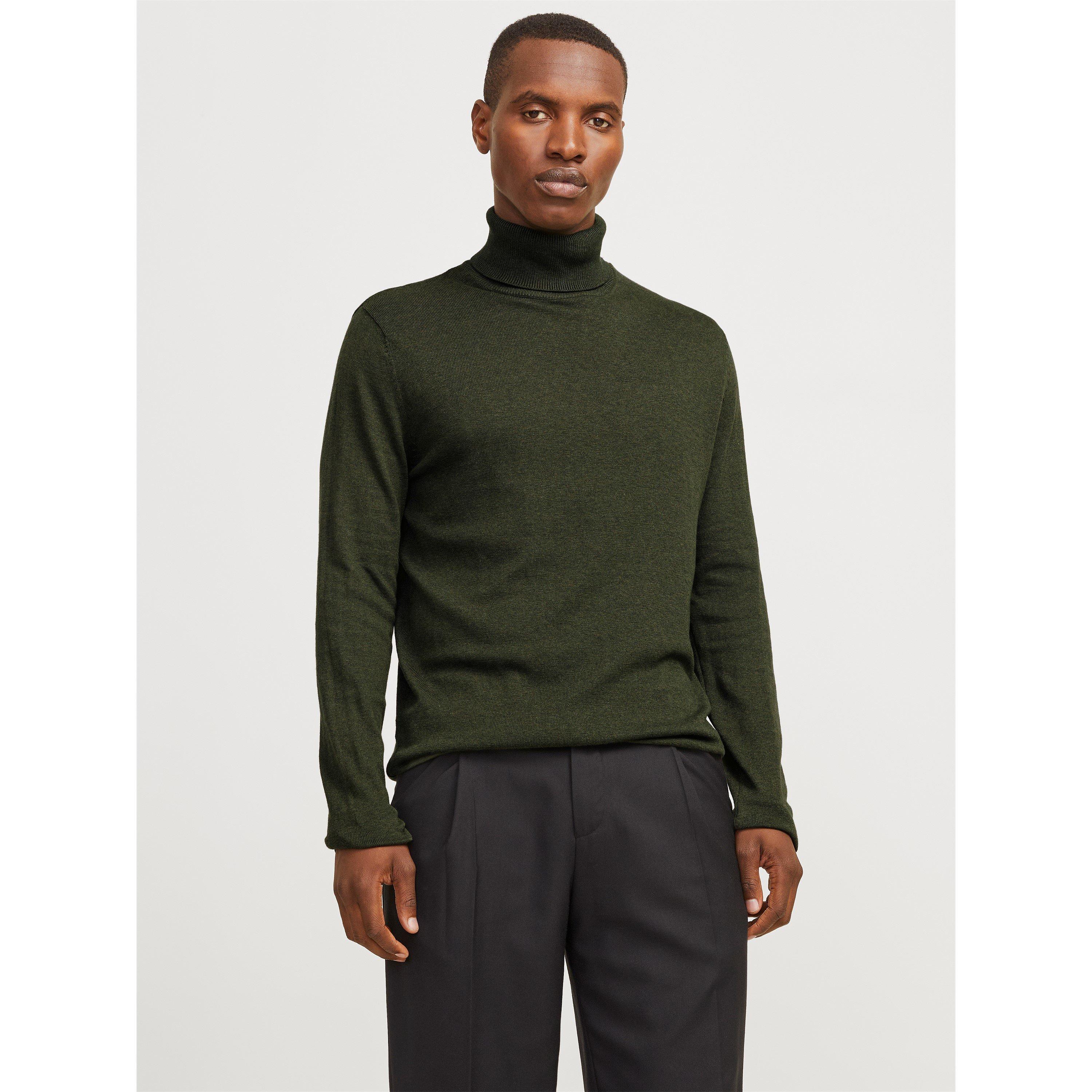 Kombu Groen - Jack and Jones - Knitted Roll Neck Jumper - 3