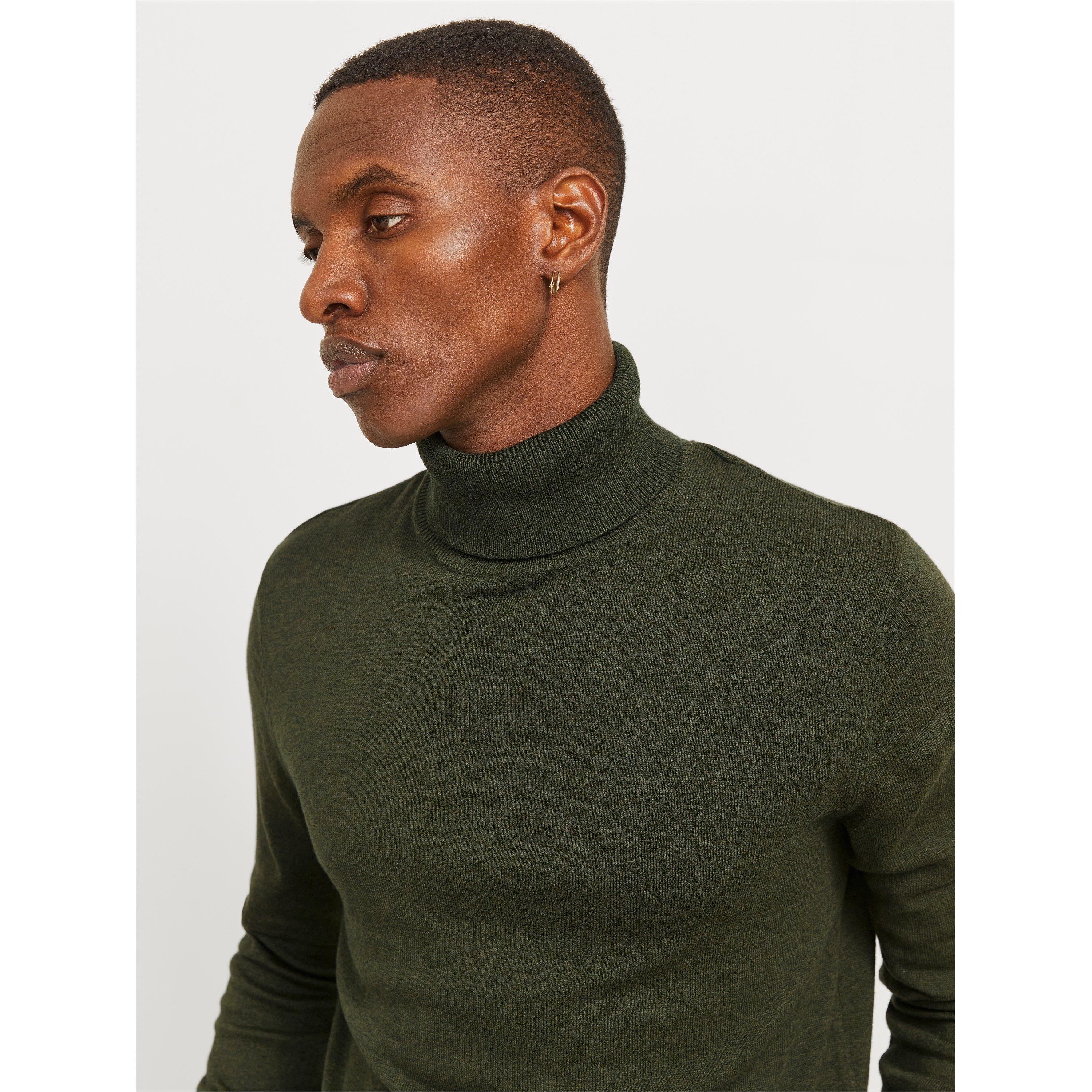 Kombu Groen - Jack and Jones - Knitted Roll Neck Jumper - 5