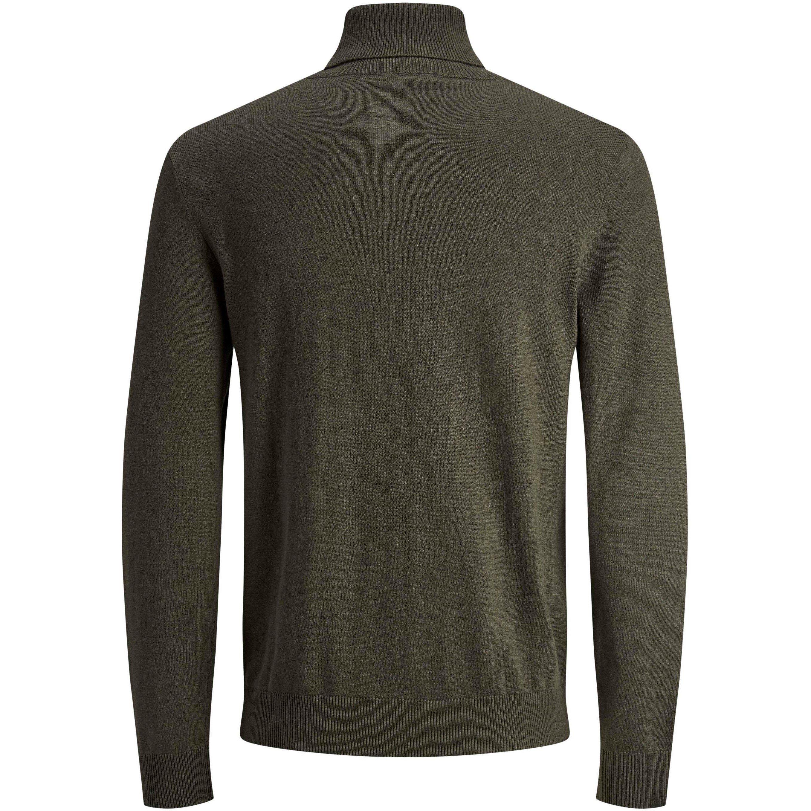 Olive Night - Jack and Jones - Men's Knitted Roll Neck Jumper - 2