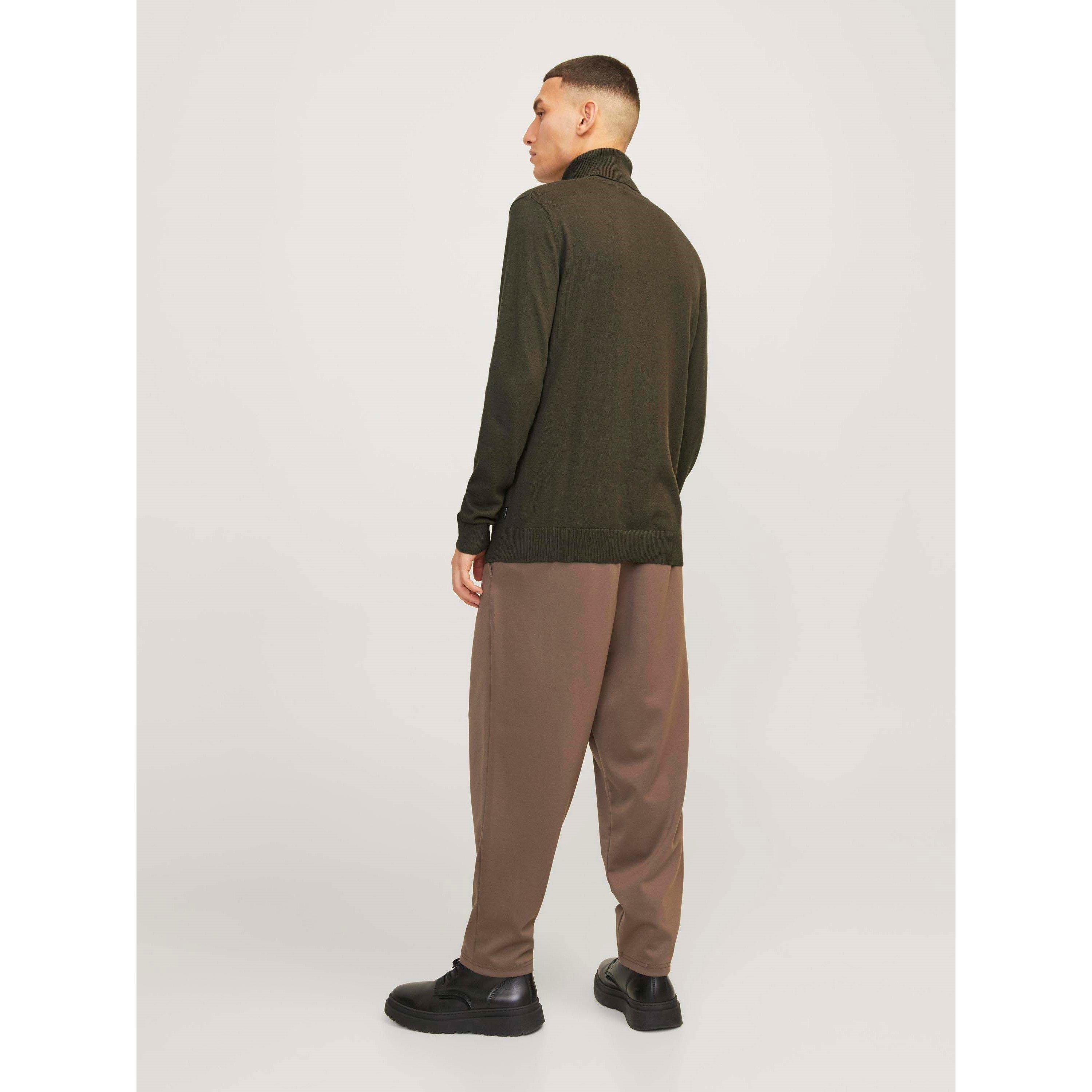 Olive Night - Jack and Jones - Men's Knitted Roll Neck Jumper - 4