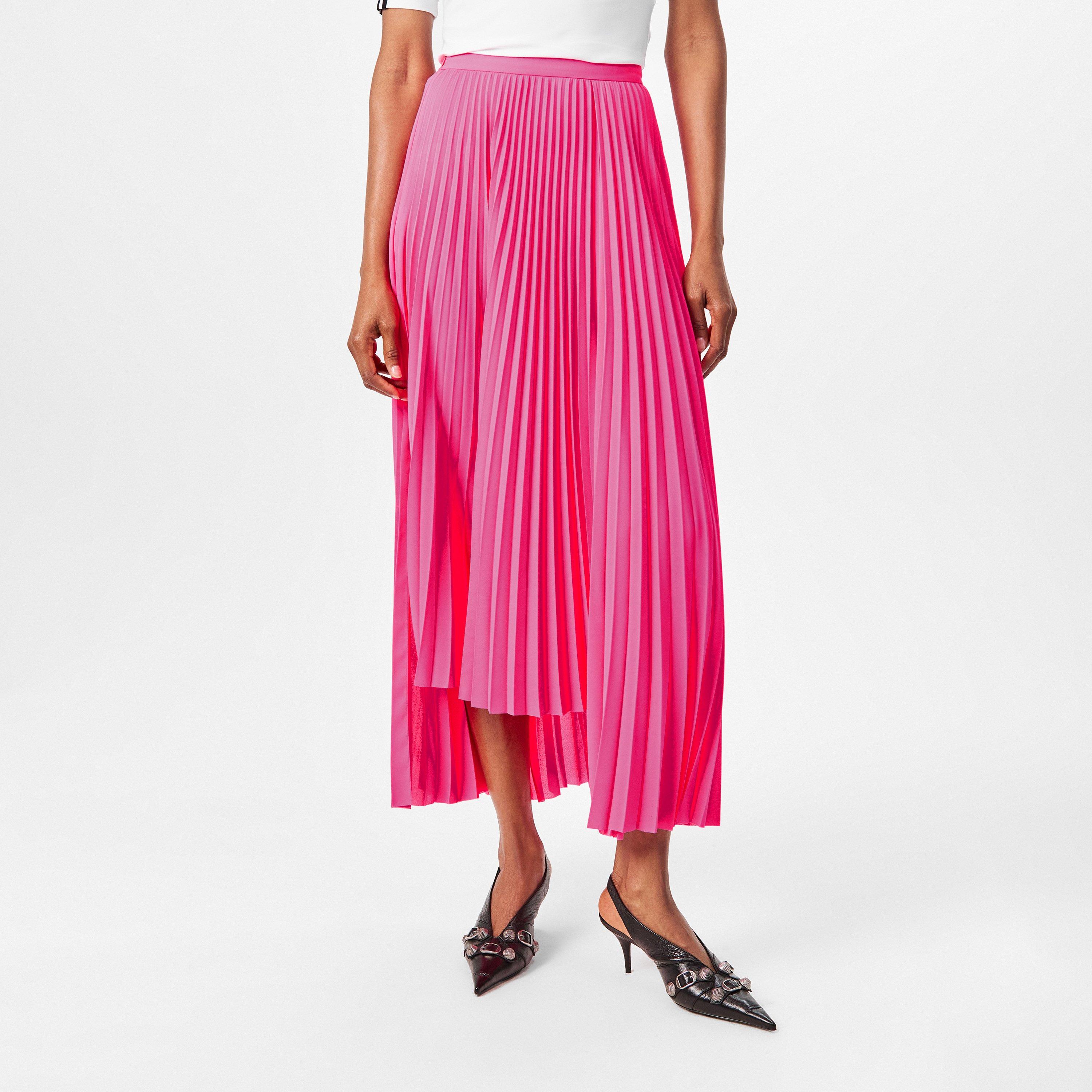 Fluo Pink - Balenciaga - Women's Pleated Skirt - 3