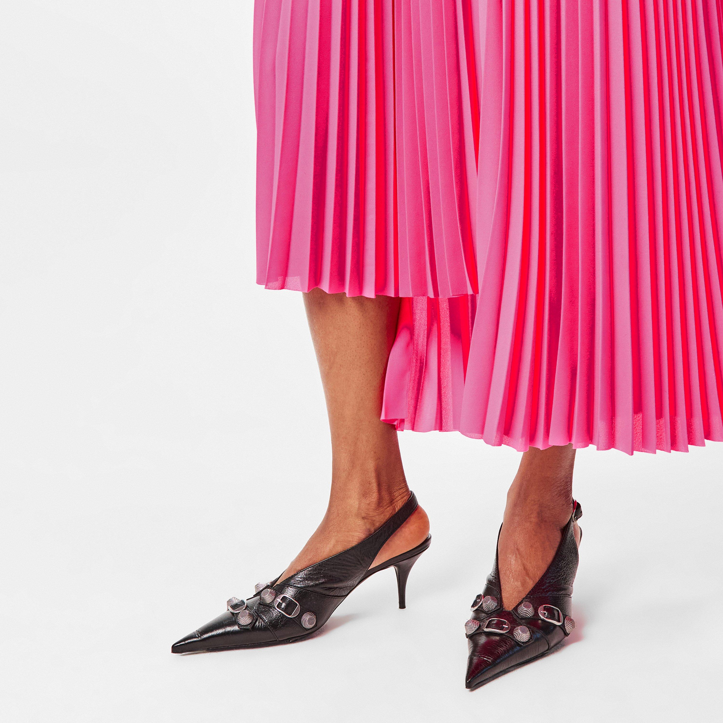 Fluo Pink - Balenciaga - Women's Pleated Skirt - 5