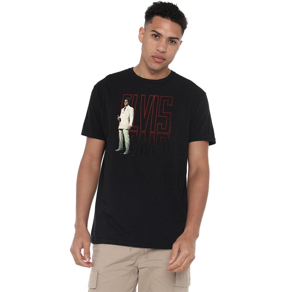 Black - Elvis Presley - White Suit T-Shirt Black - 1
