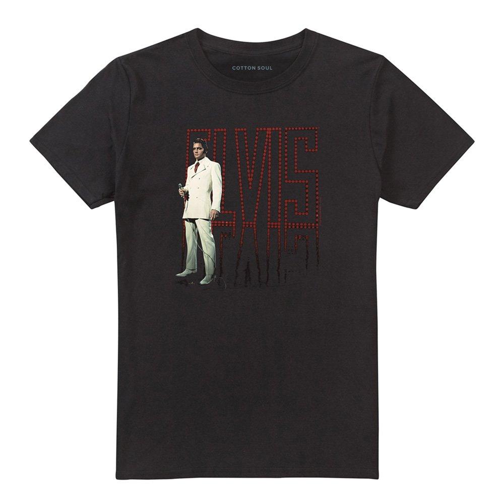 Black - Elvis Presley - White Suit T-Shirt Black - 4