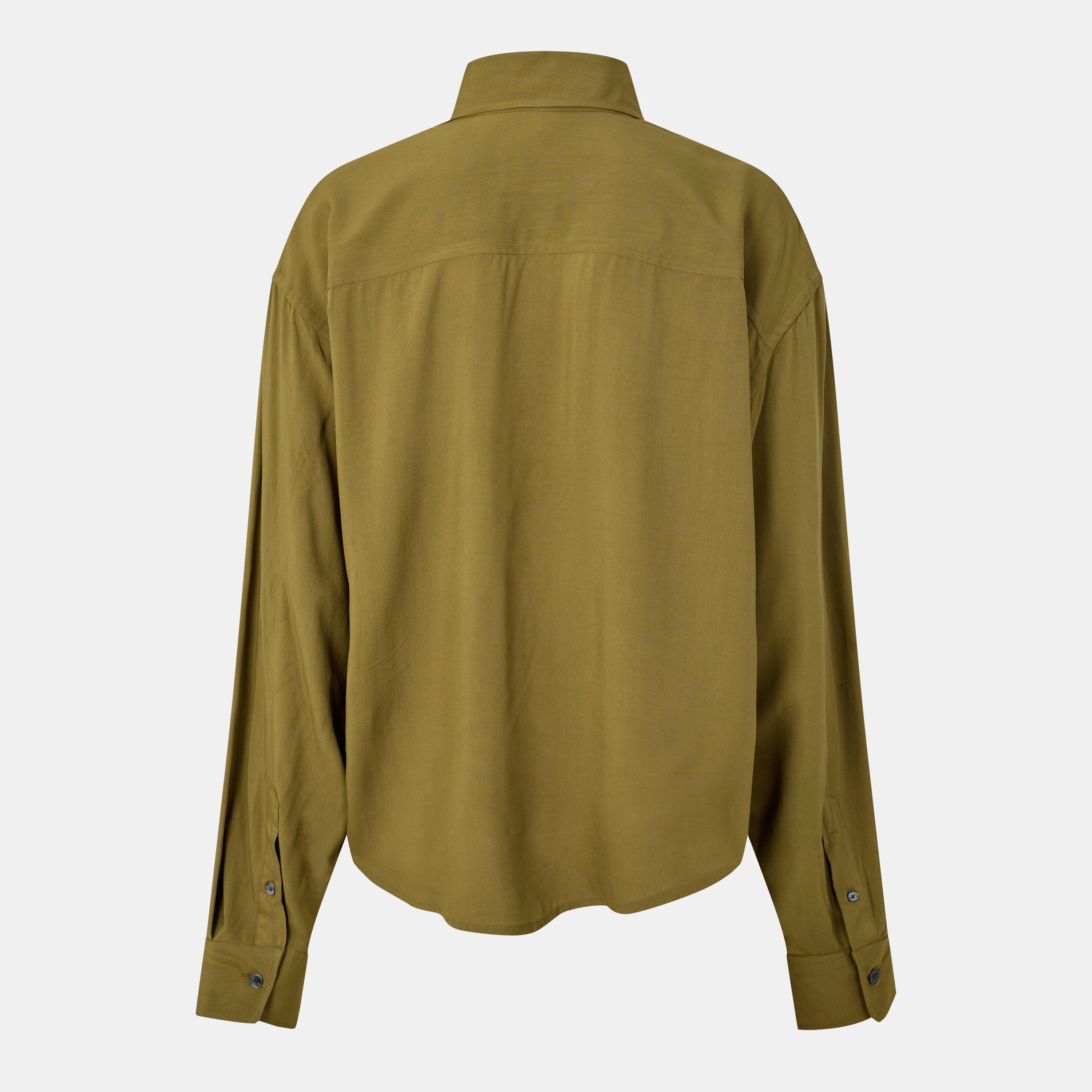 Bronze - Ami Paris - Women's Plain Long-Sleeve Shirt - 2