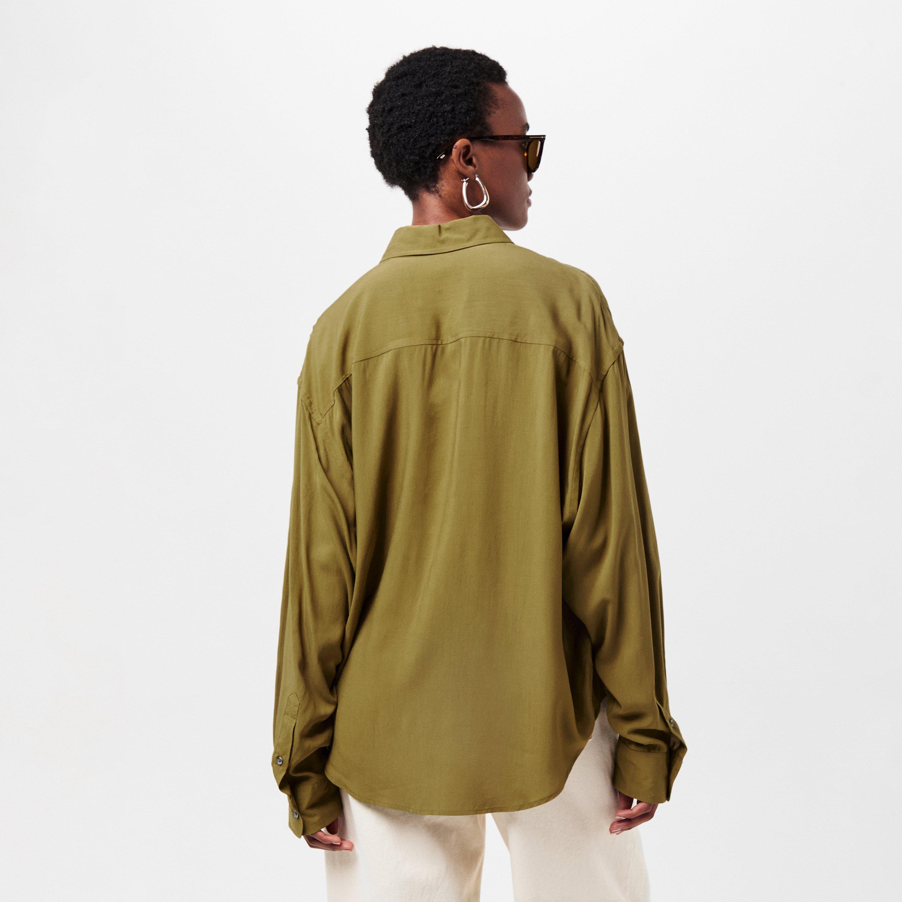 Bronze - Ami Paris - Women's Plain Long-Sleeve Shirt - 4