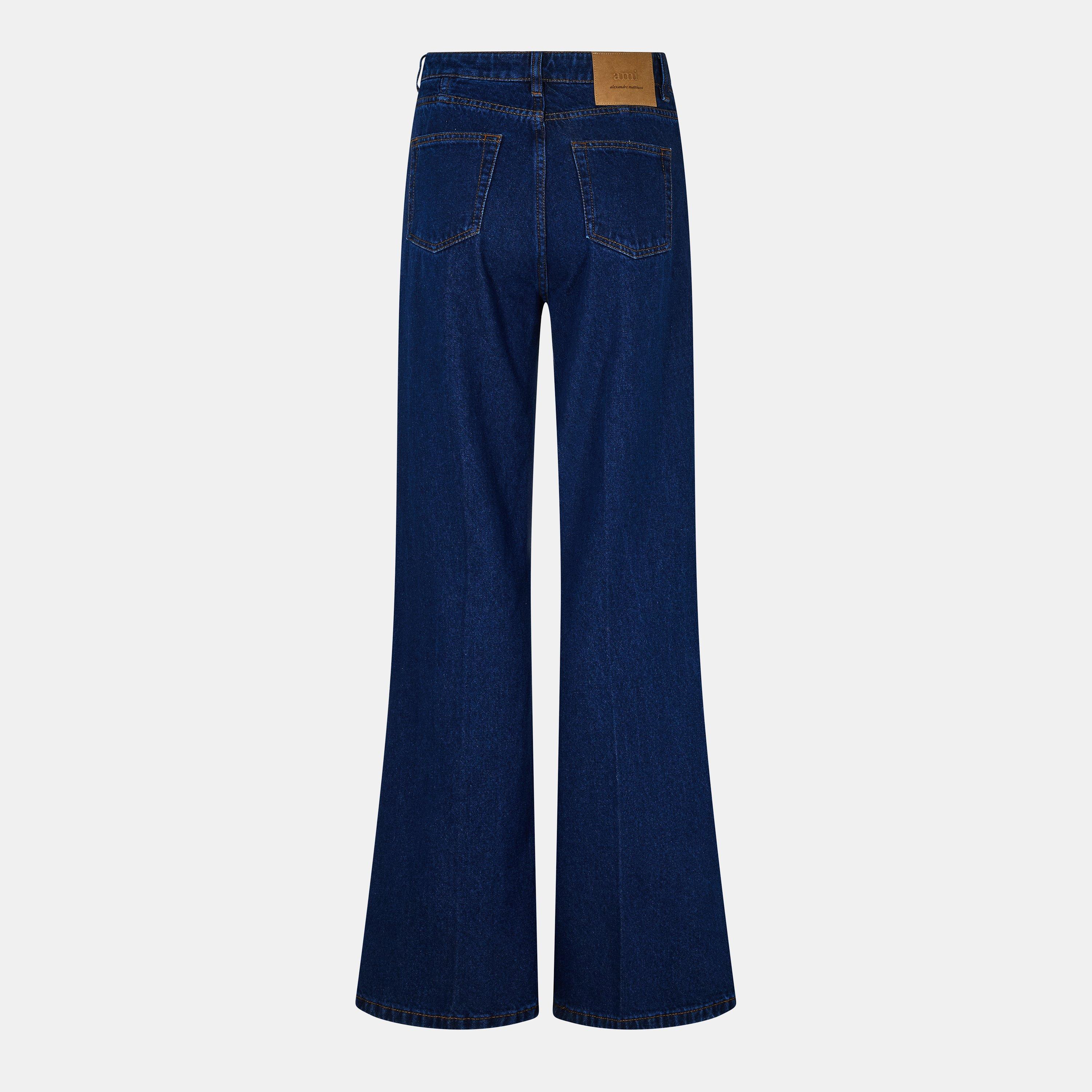 Indigo - Ami Paris - Women's Flare Wide Leg Jeans - 2