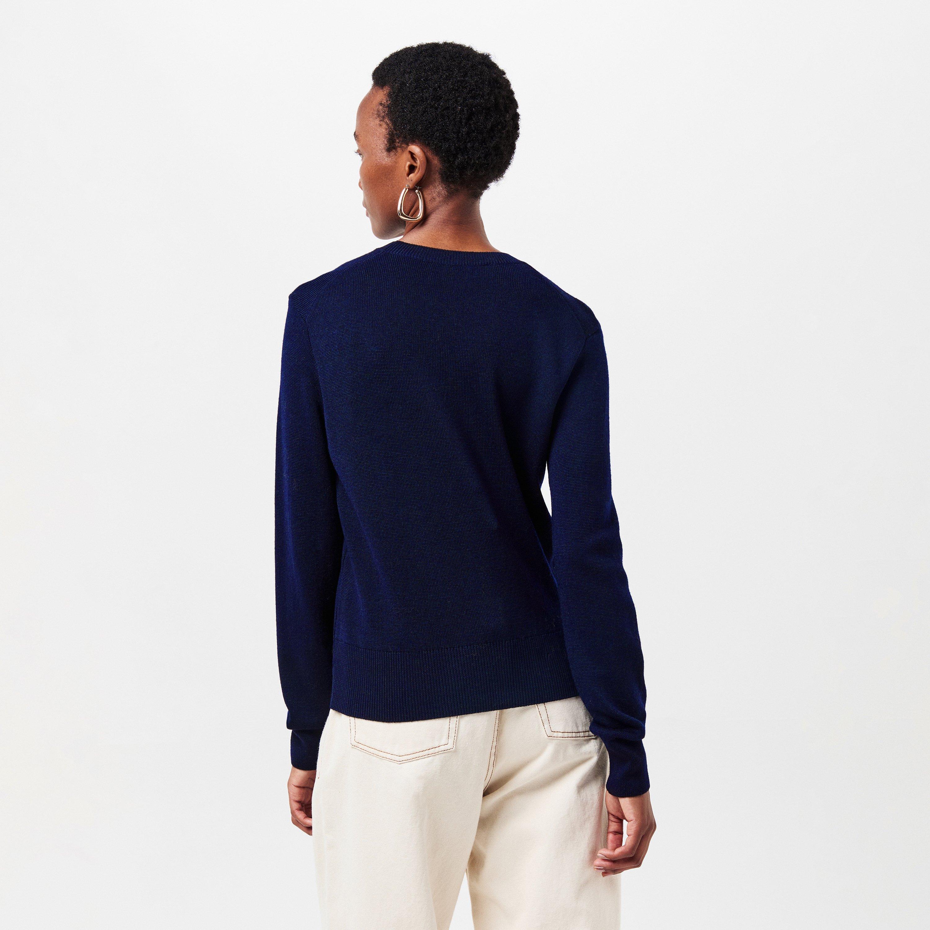 Marine/Rouge - Ami Paris - Wool Ami de Coeur Crew Neck Sweater - 4