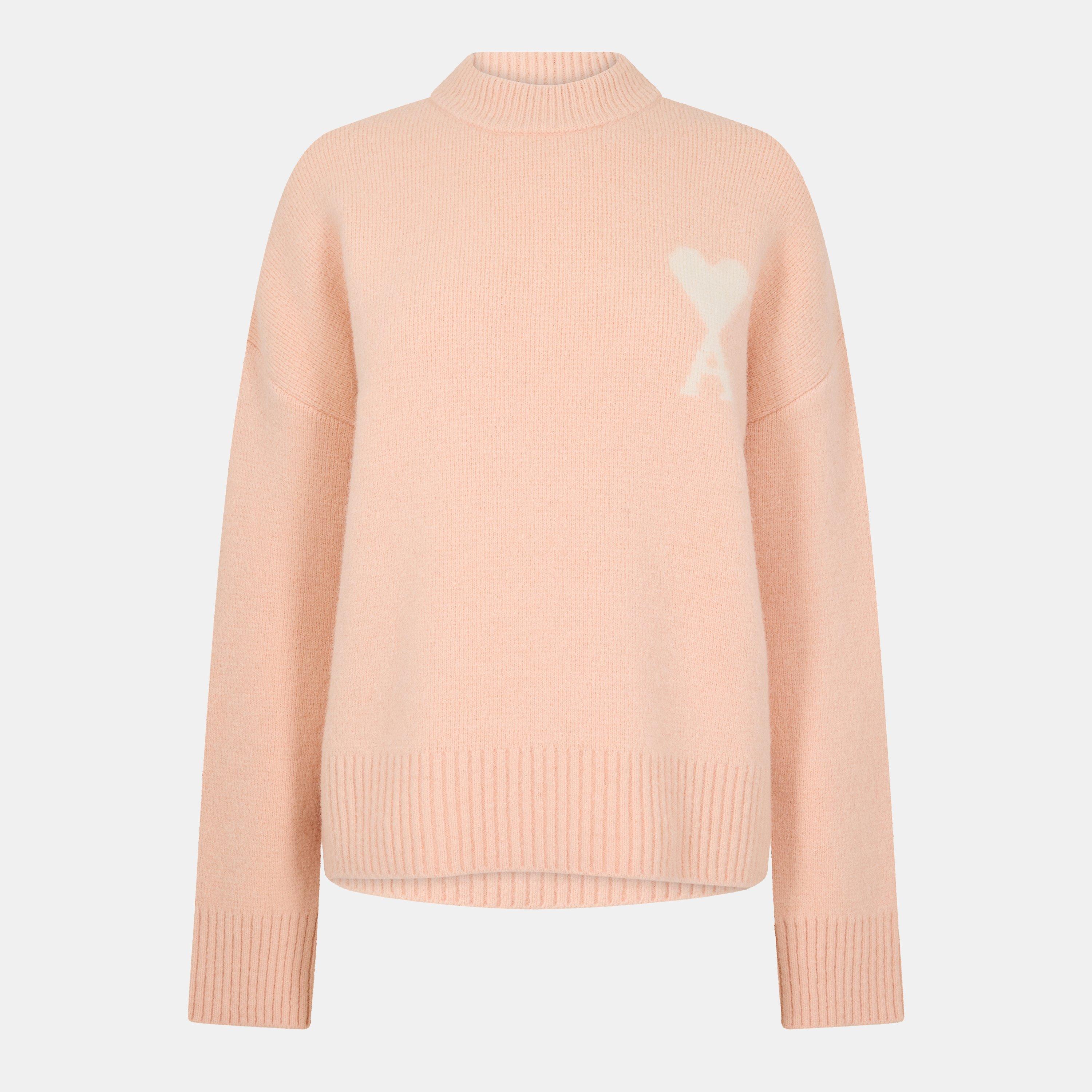 Ami Paris Women's Nuage Soft Knit Relaxed Fit Crew Neck Jumper
