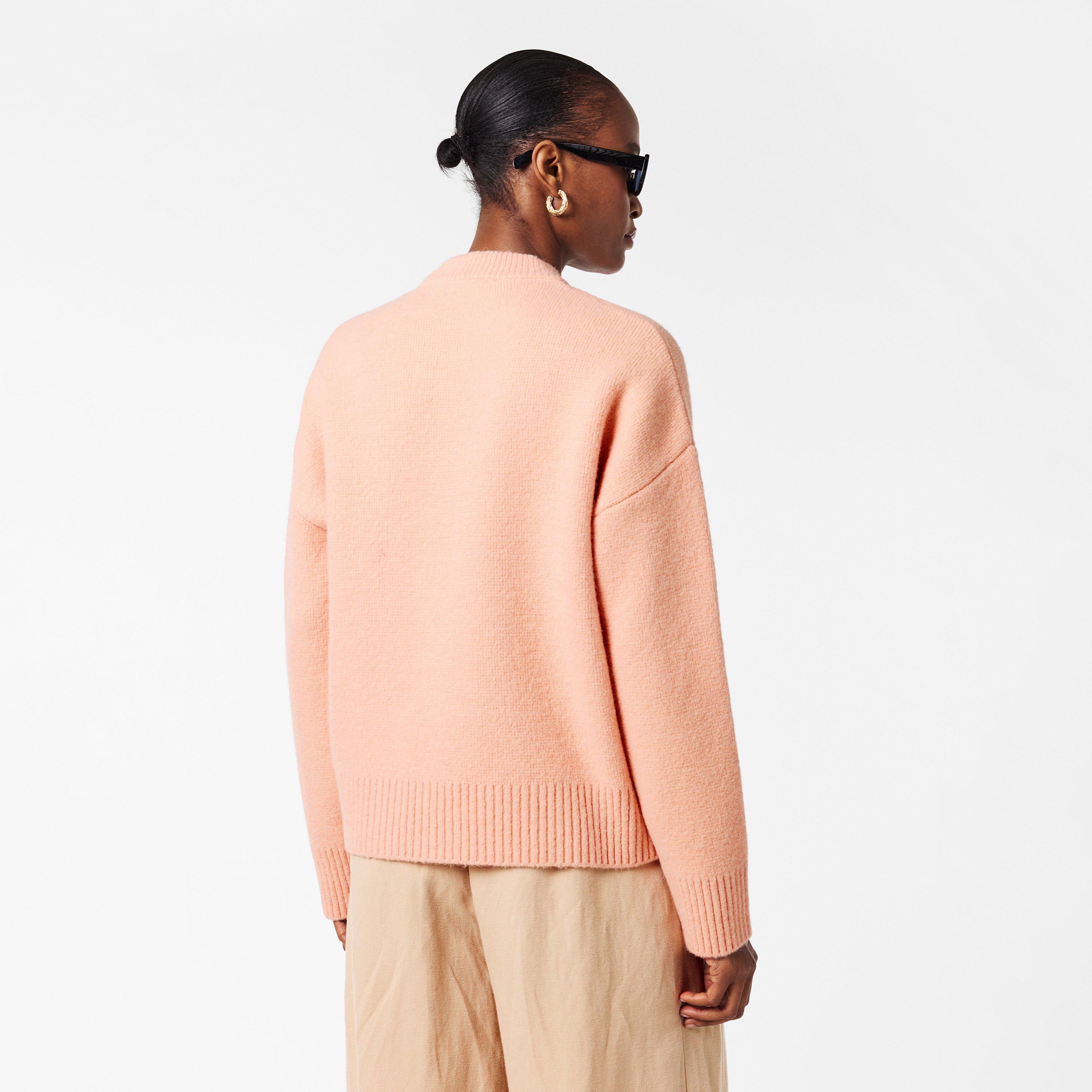 Powder Pink - Ami Paris - Women's Nuage Crew Neck Jumper - 4