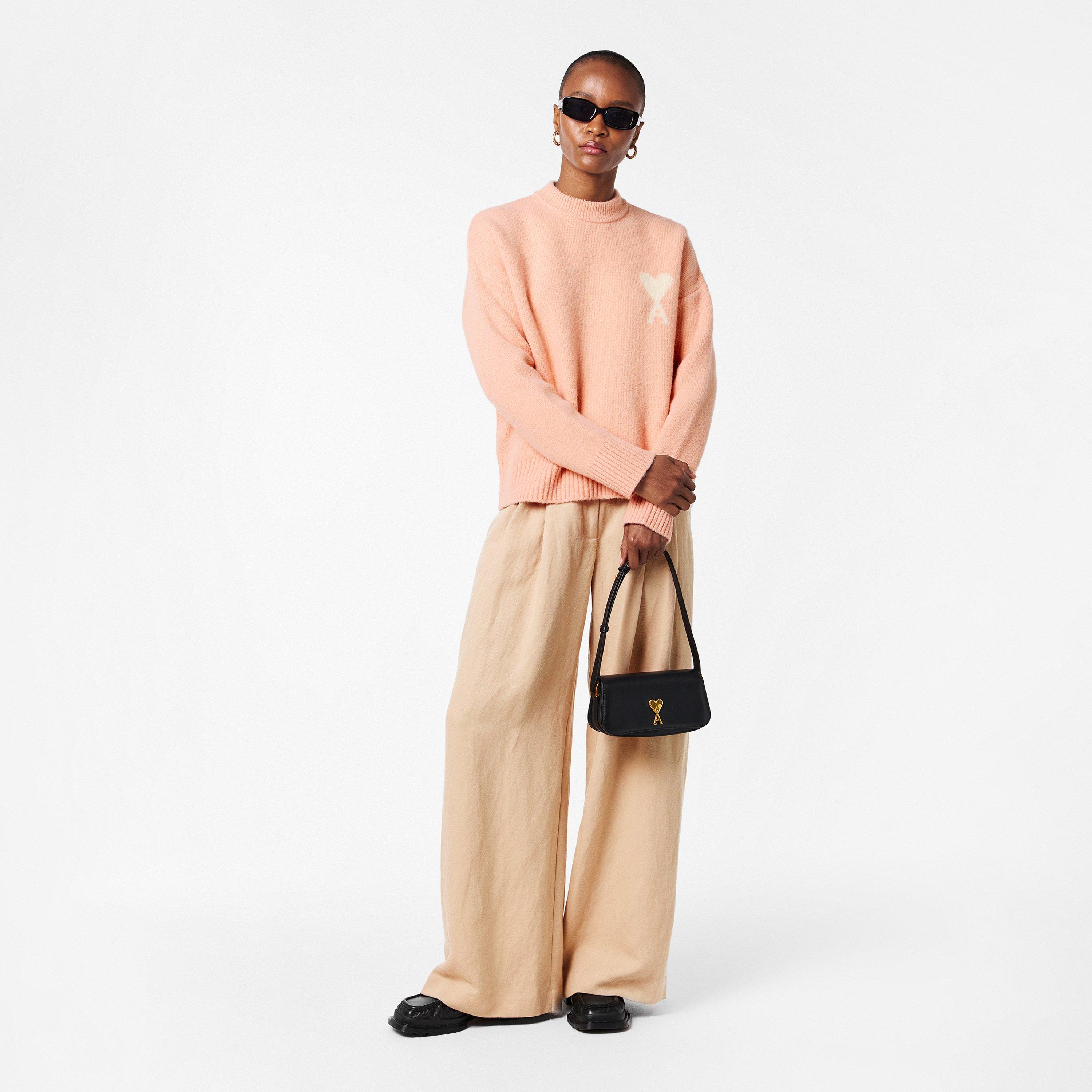 Powder Pink - Ami Paris - Women's Nuage Crew Neck Jumper - 6