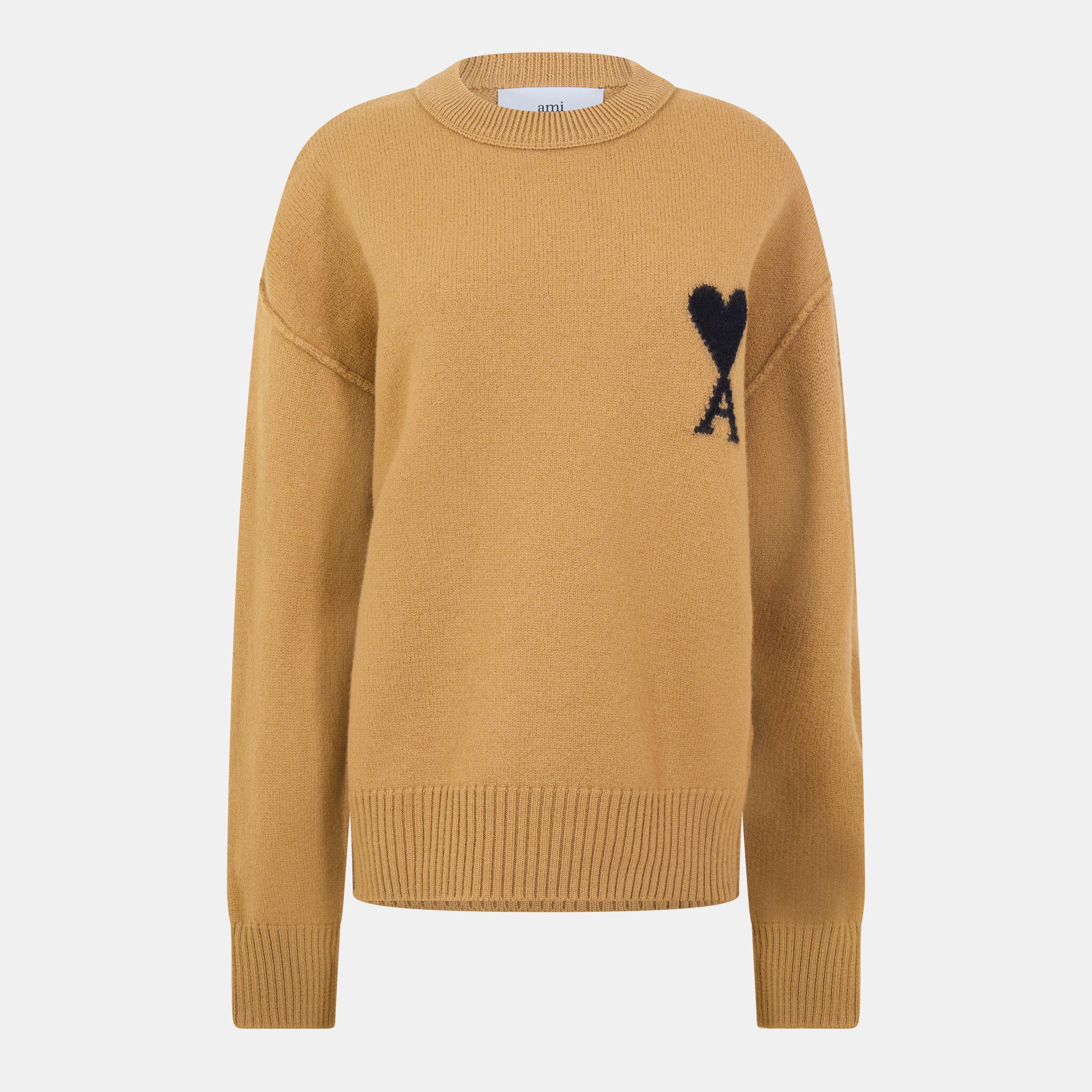 Camel/Noir - Ami Paris - de Coeur Jumper - 1