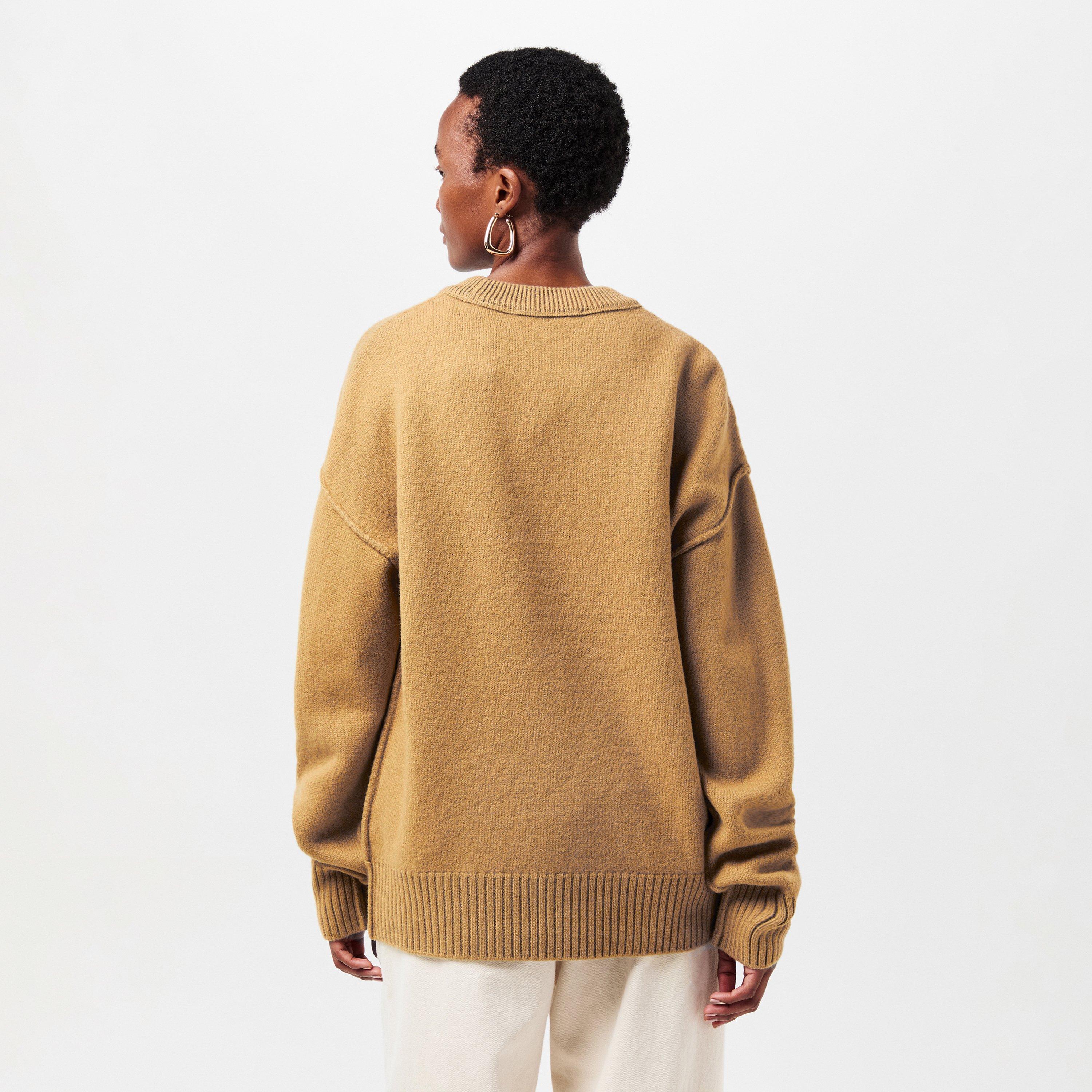 Camel/Noir - Ami Paris - Ami de Coeur Jumper - 4