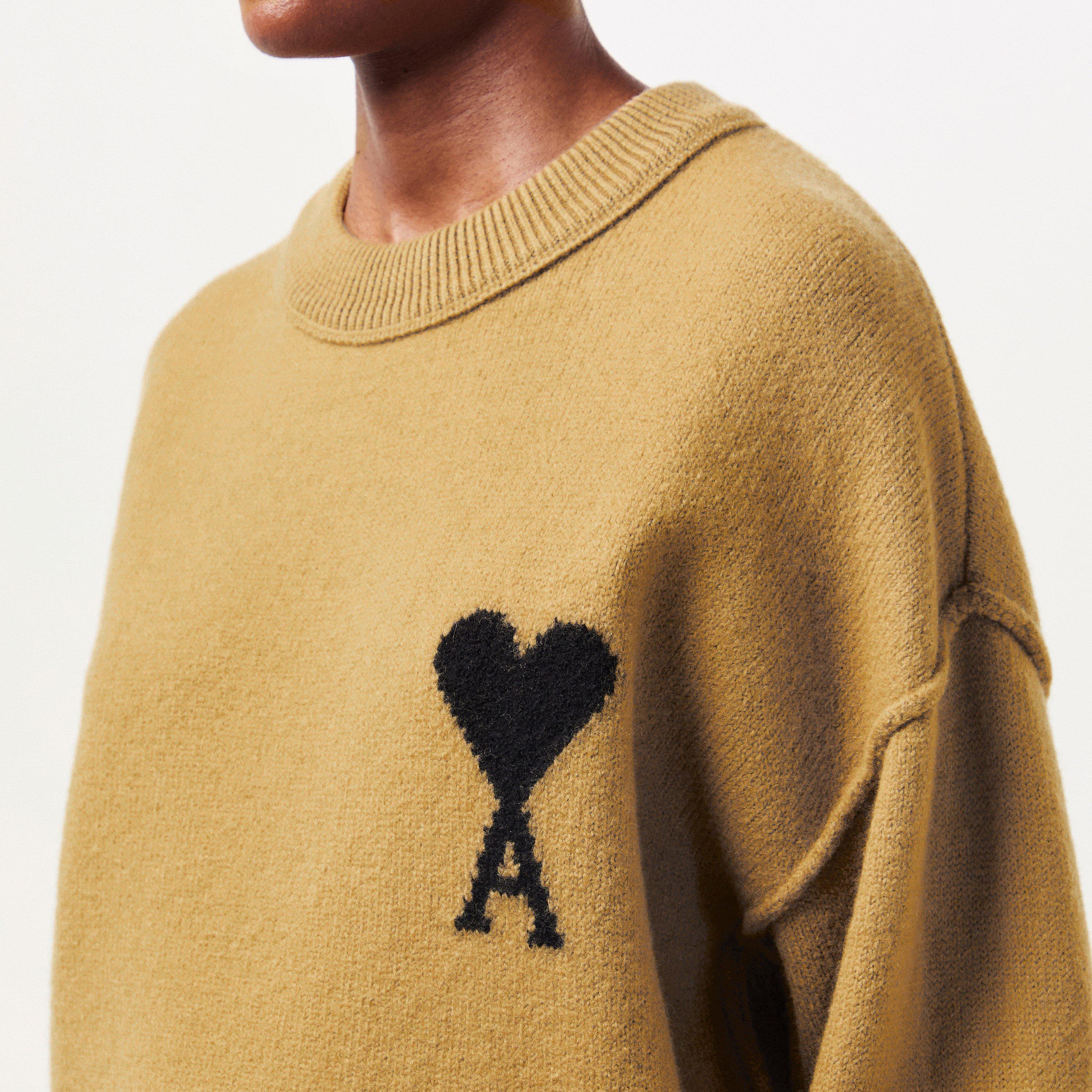 Camel/Noir - Ami Paris - Ami de Coeur Jumper - 5