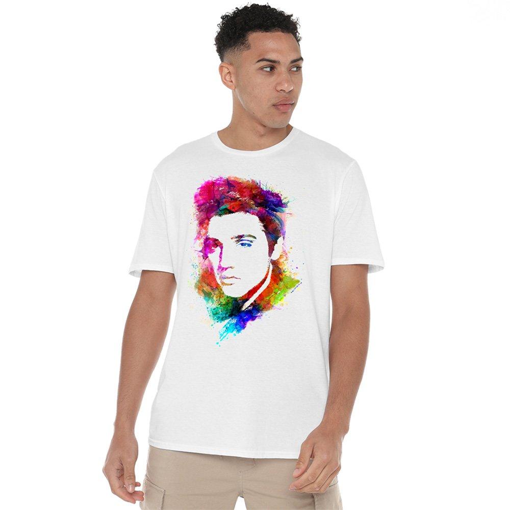 White - Elvis Presley - Elvis Presleywatercolor King T-Shirt White - 1