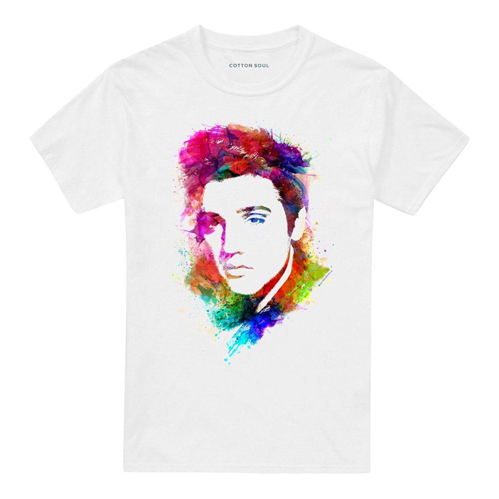 White - Elvis Presley - Elvis Presleywatercolor King T-Shirt White - 4