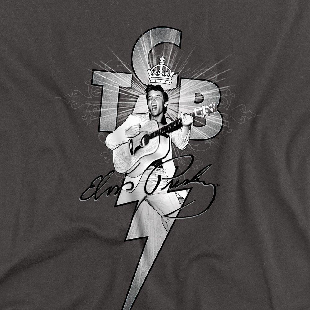 Charcoal - Elvis Presley - Elvis Presley Tcb Ornate Long Sleeve T-Shirt Char - 2