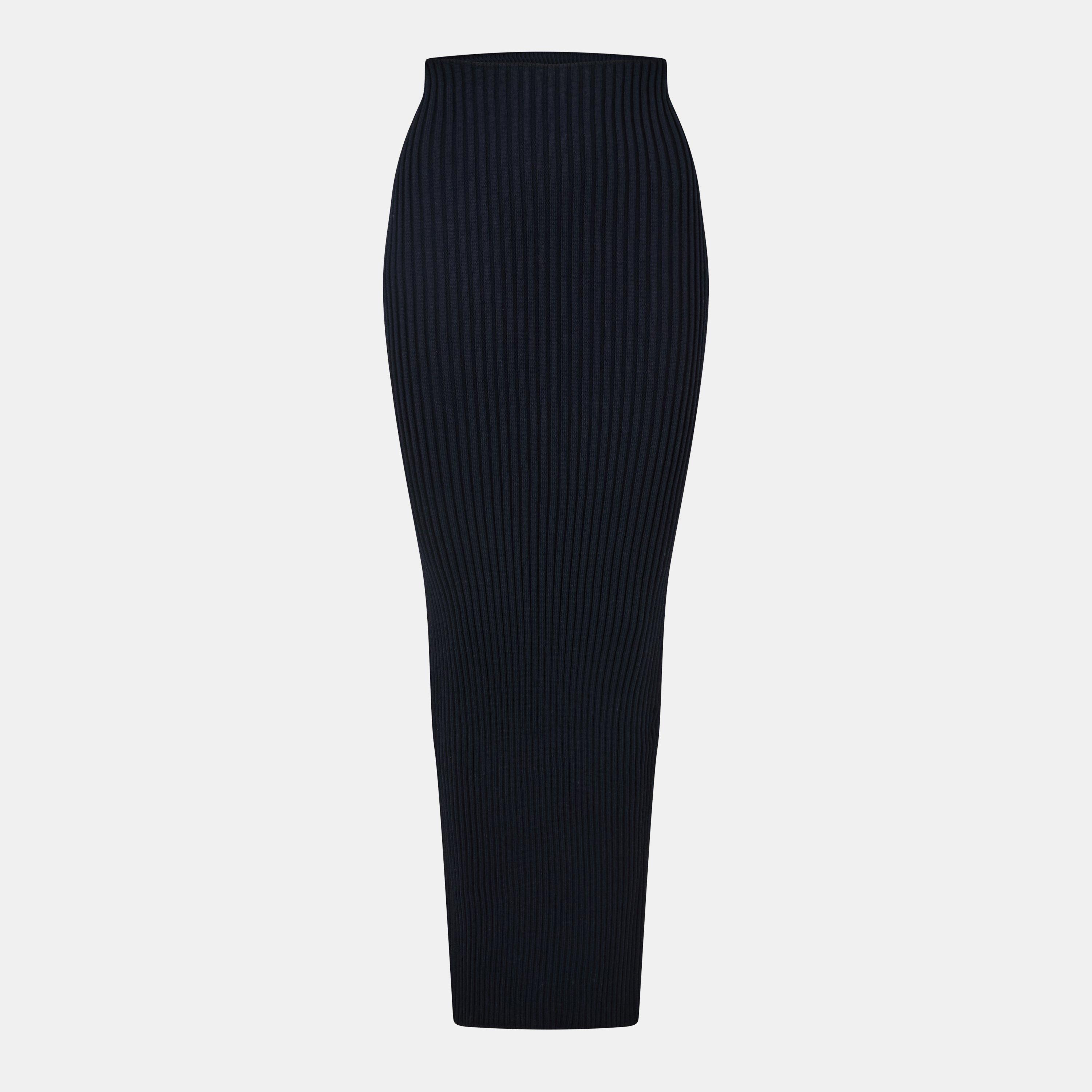 Navy - Balenciaga - Women's Knitted Skirt - 1