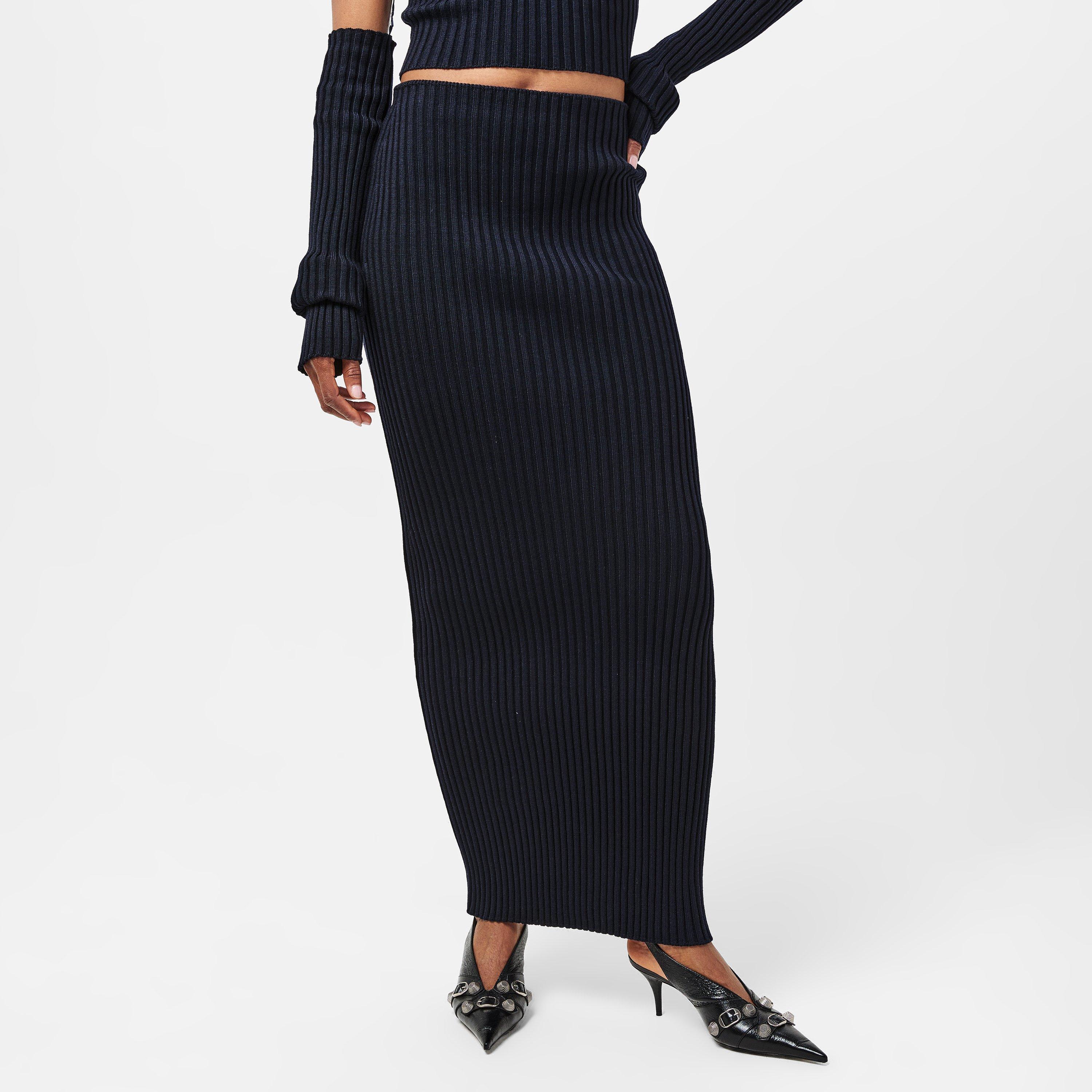 Navy - Balenciaga - Women's Knitted Skirt - 3