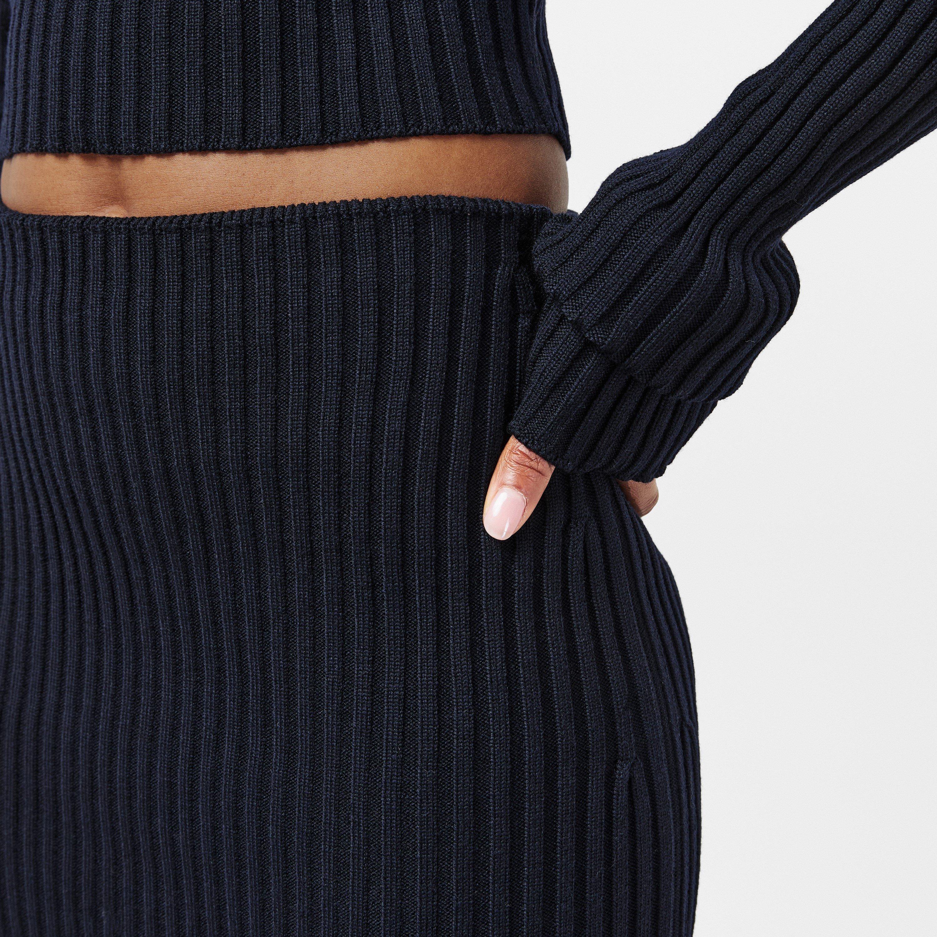 Navy - Balenciaga - Women's Knitted Skirt - 5